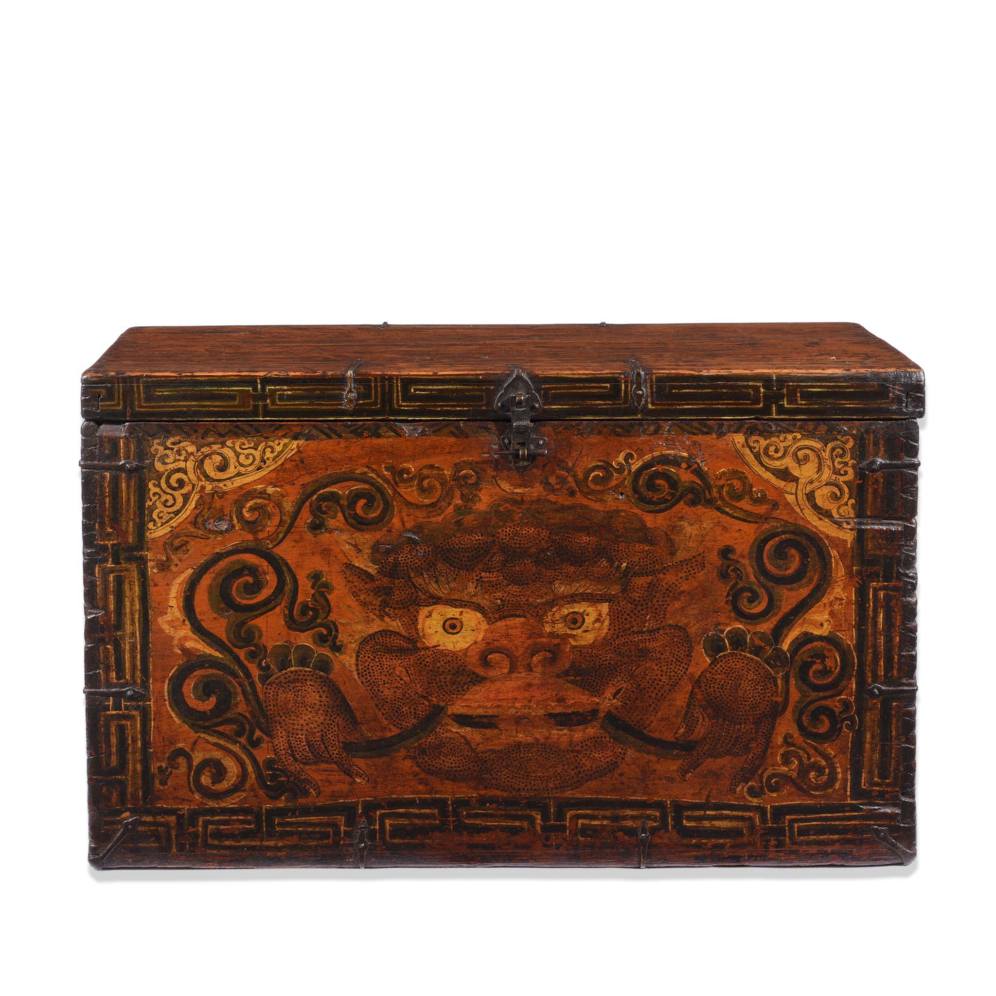 Painted Zeeba Chest From Tibet - Late 18th Century - Image 3