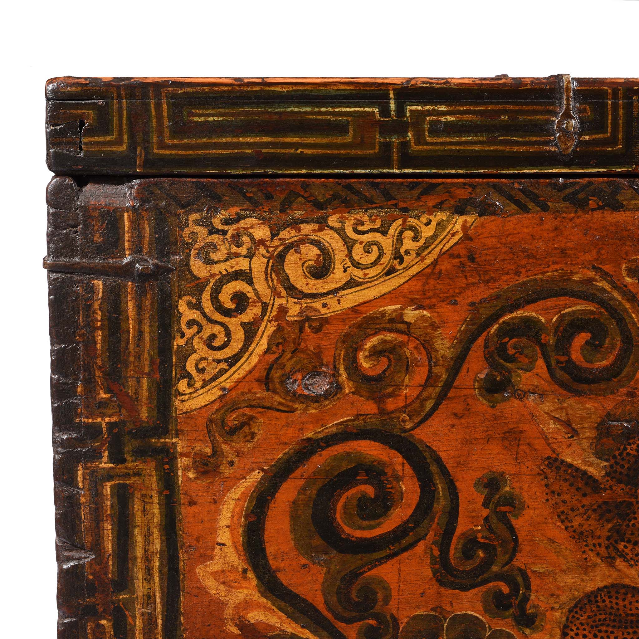 Painted Zeeba Chest From Tibet - Late 18th Century - Image 5