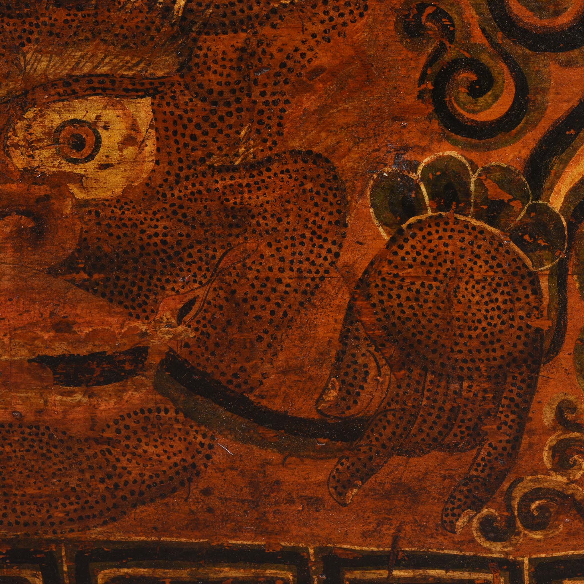 Painted Zeeba Chest From Tibet - Late 18th Century - Image 9