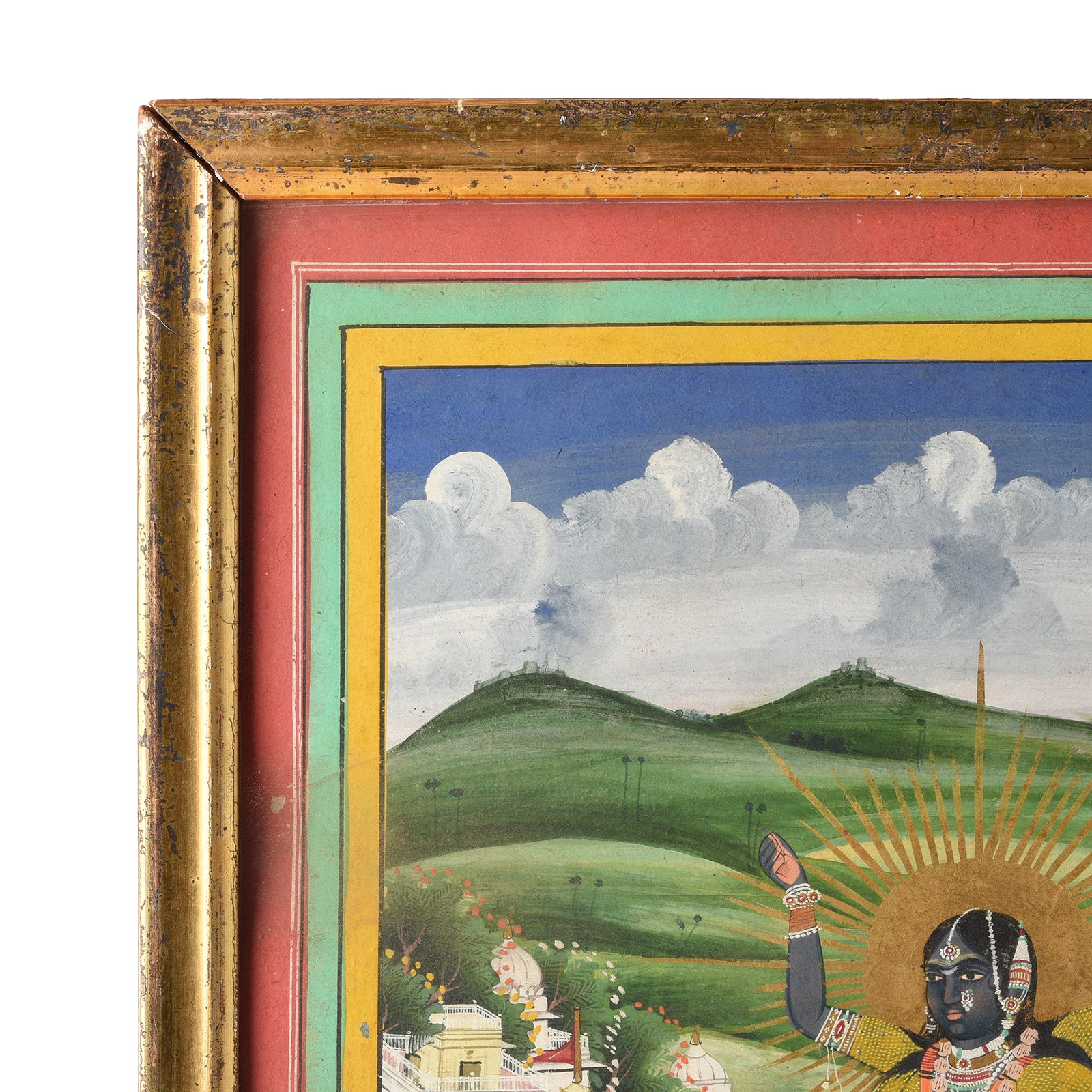 Painting Of Kali Trampling Shiva - Jaipur School - 19th Century - Image 7