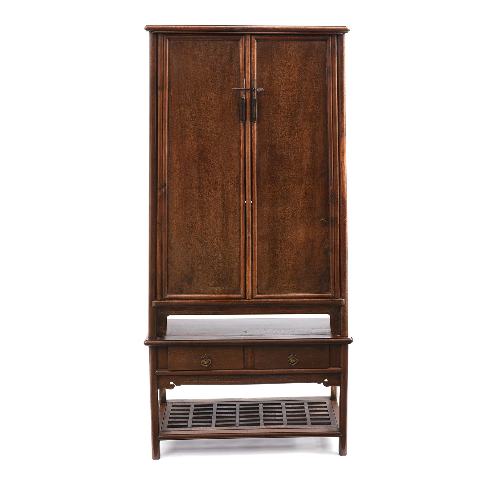 Pair of Chinese Jichimu Yuanjiaogui Cabinets On Stands - Qing Dynasty - Image 3