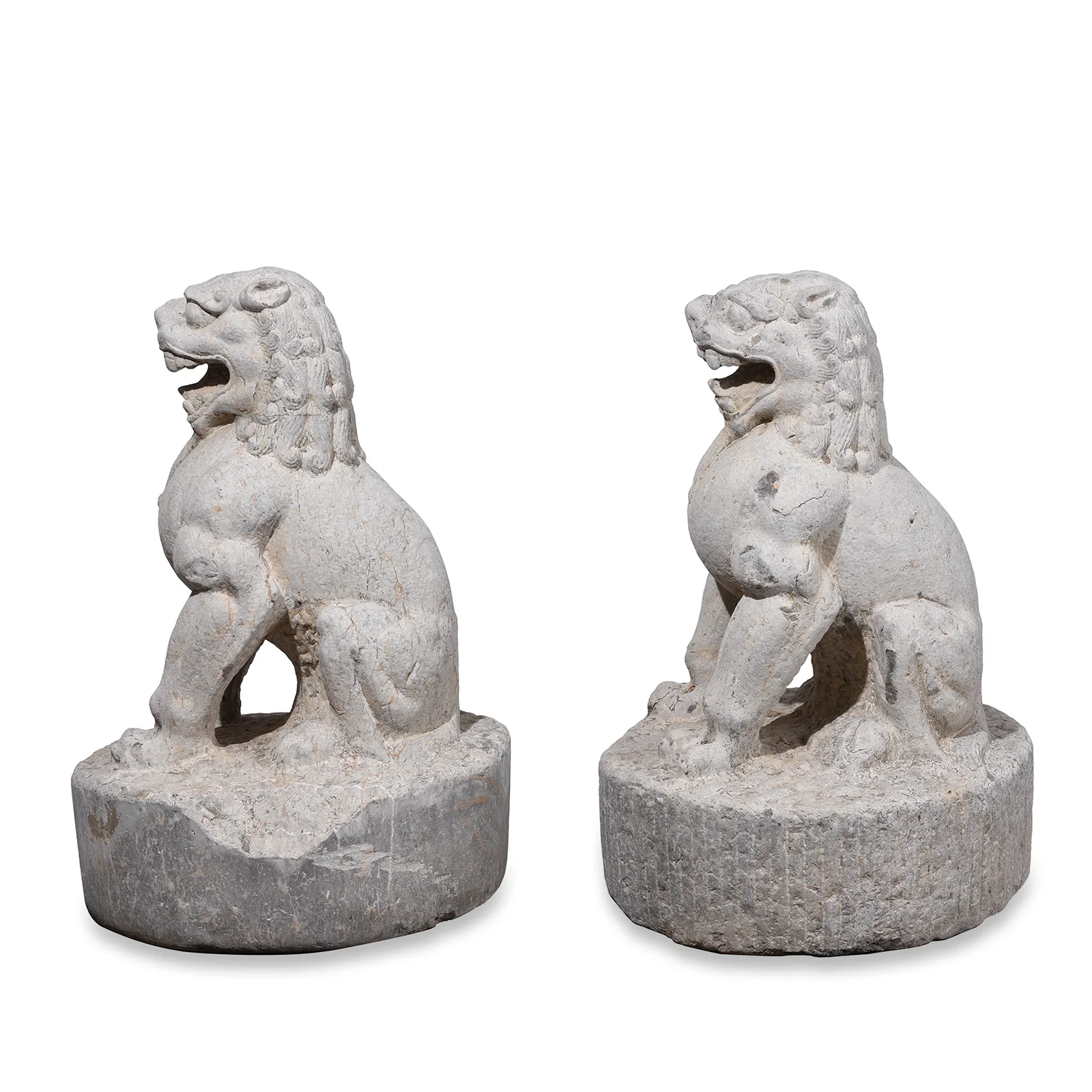 Pair Of Stone Guardian Lions (Foo Dogs) - Image 3