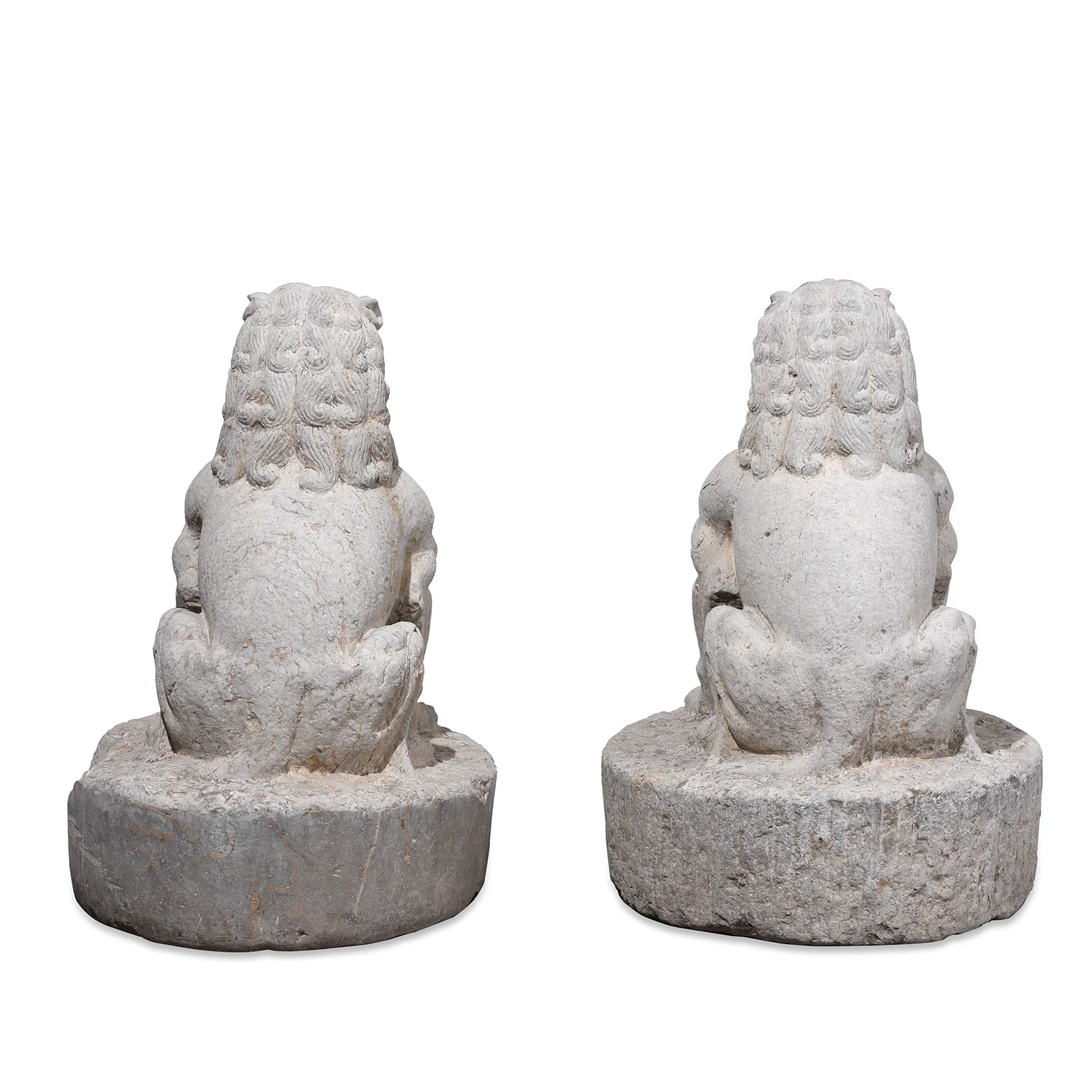 Pair Of Stone Guardian Lions (Foo Dogs) - Image 4