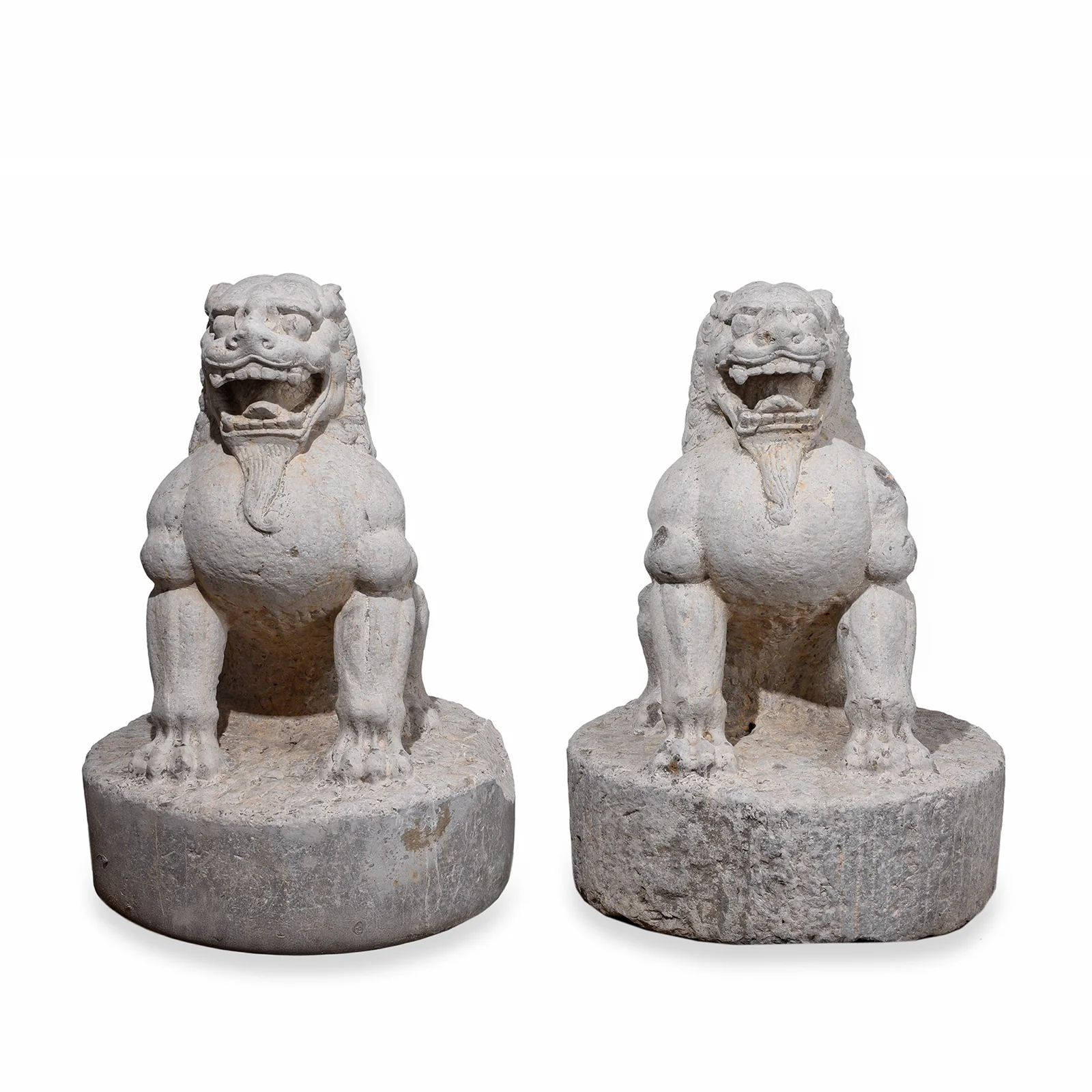 Pair Of Stone Guardian Lions (Foo Dogs) - Image 6