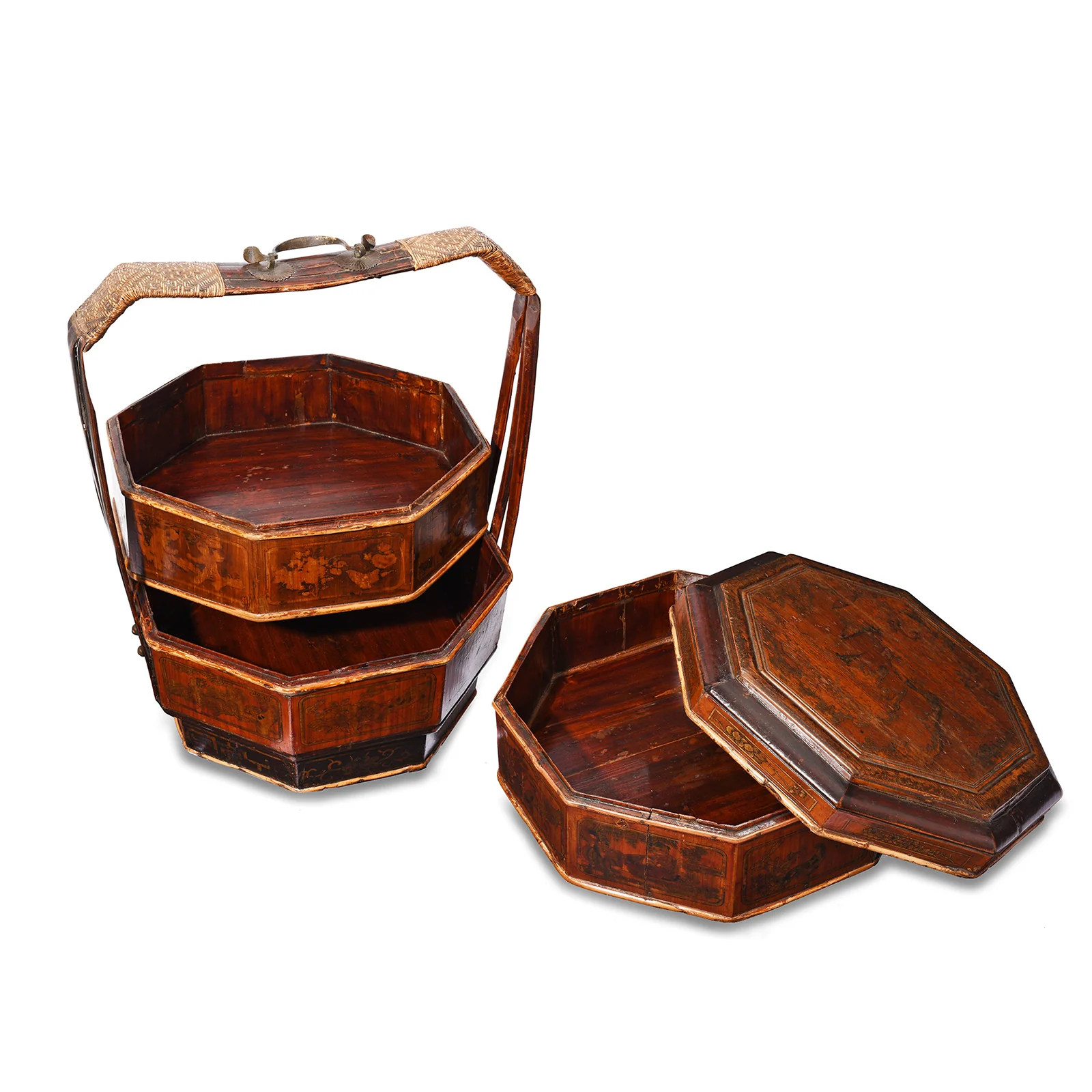 Pair of Chinese Wedding Baskets From South China - ca 1920 - Image 16