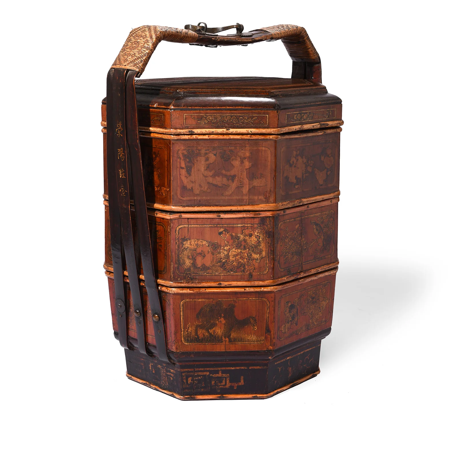 Pair of Chinese Wedding Baskets From South China - ca 1920 - Image 4