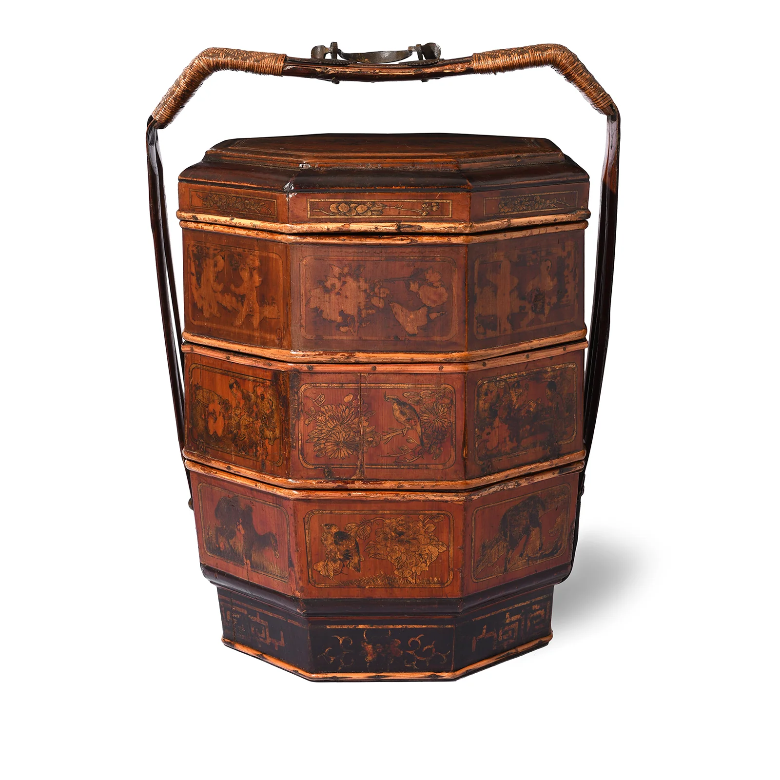 Pair of Chinese Wedding Baskets From South China - ca 1920 - Image 5