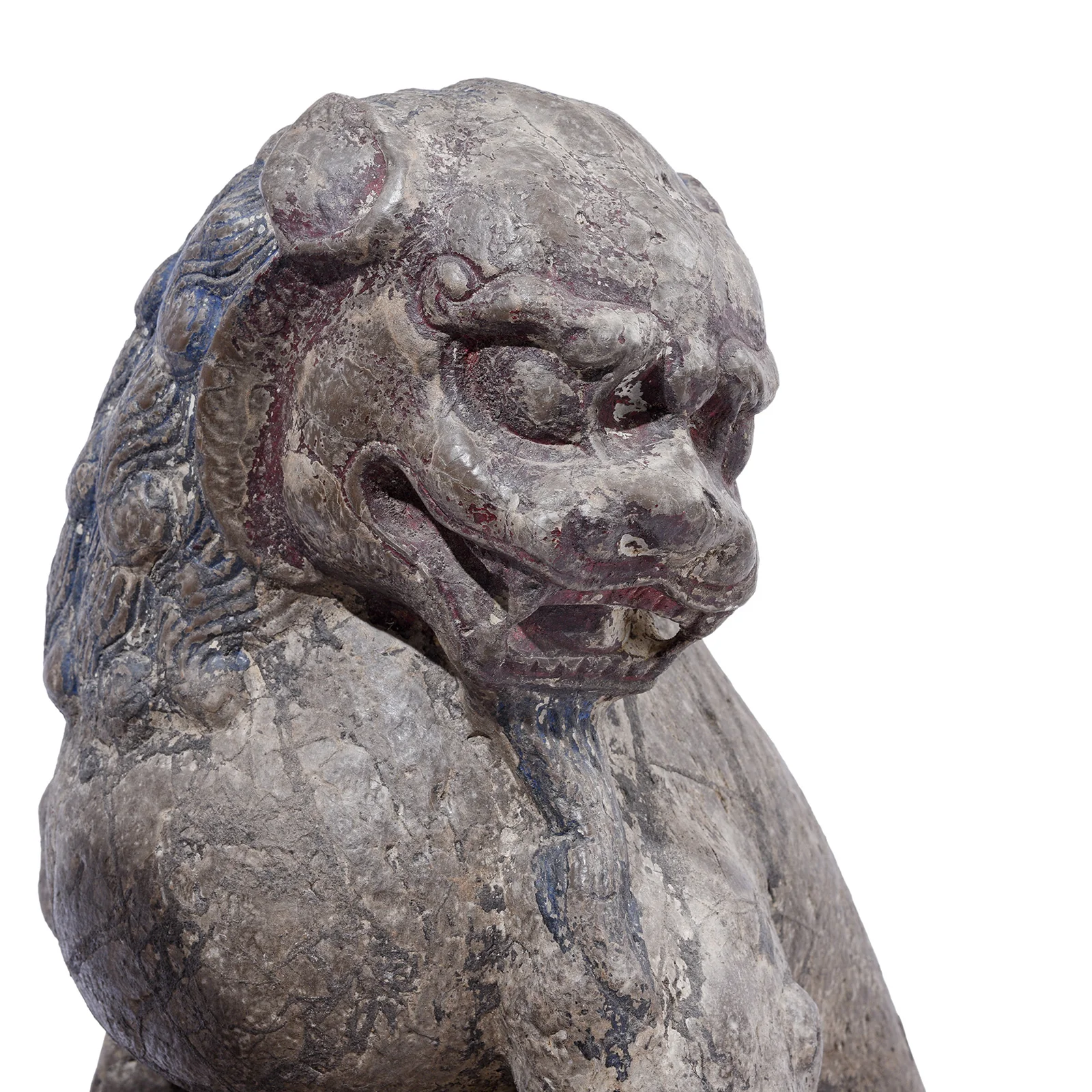 Pair Of Stone Guardian Lions (Foo Dogs) - Circa 1920 - Image 4