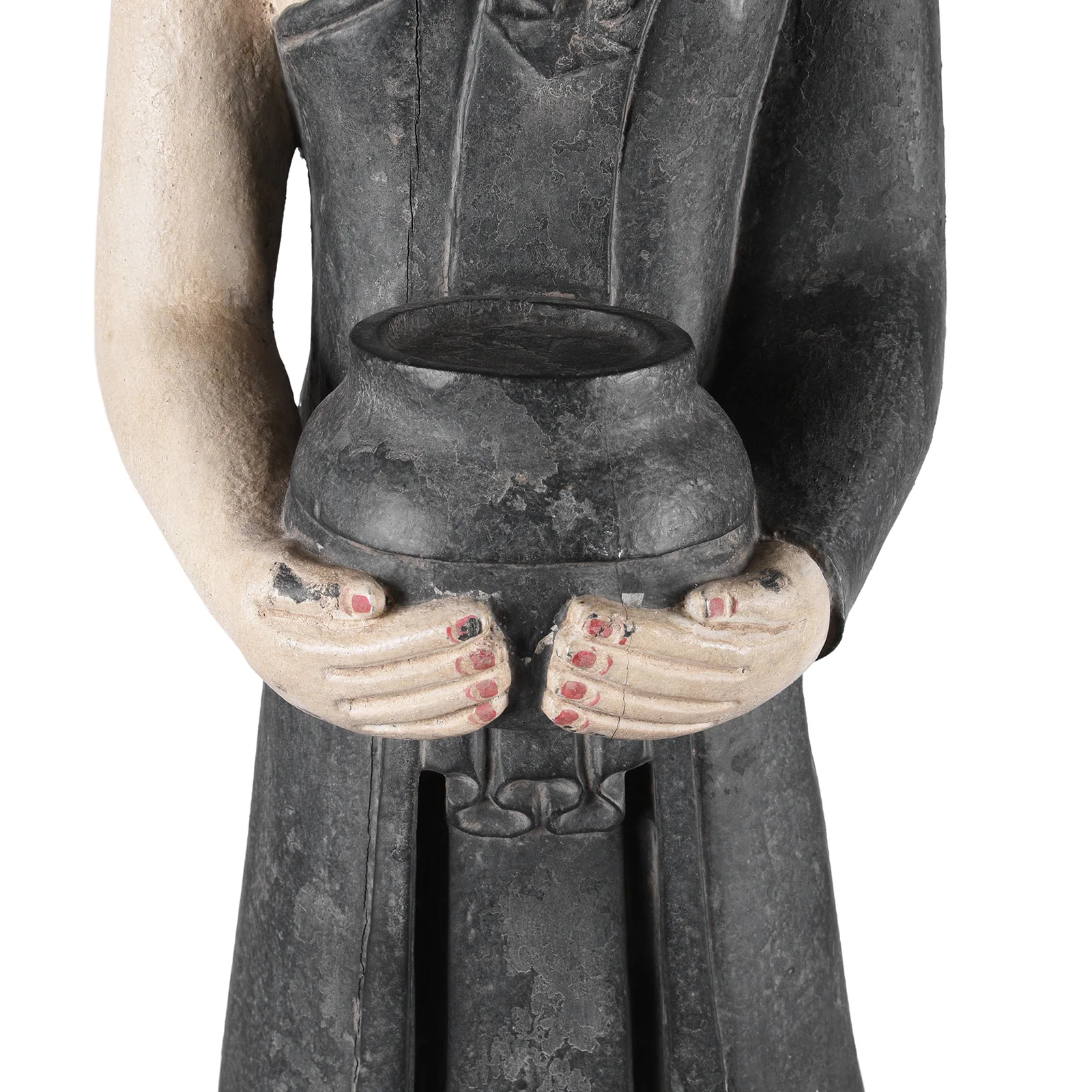 Pair Of Vintage Carved Burmese Monks - Ca 1970's - Image 6