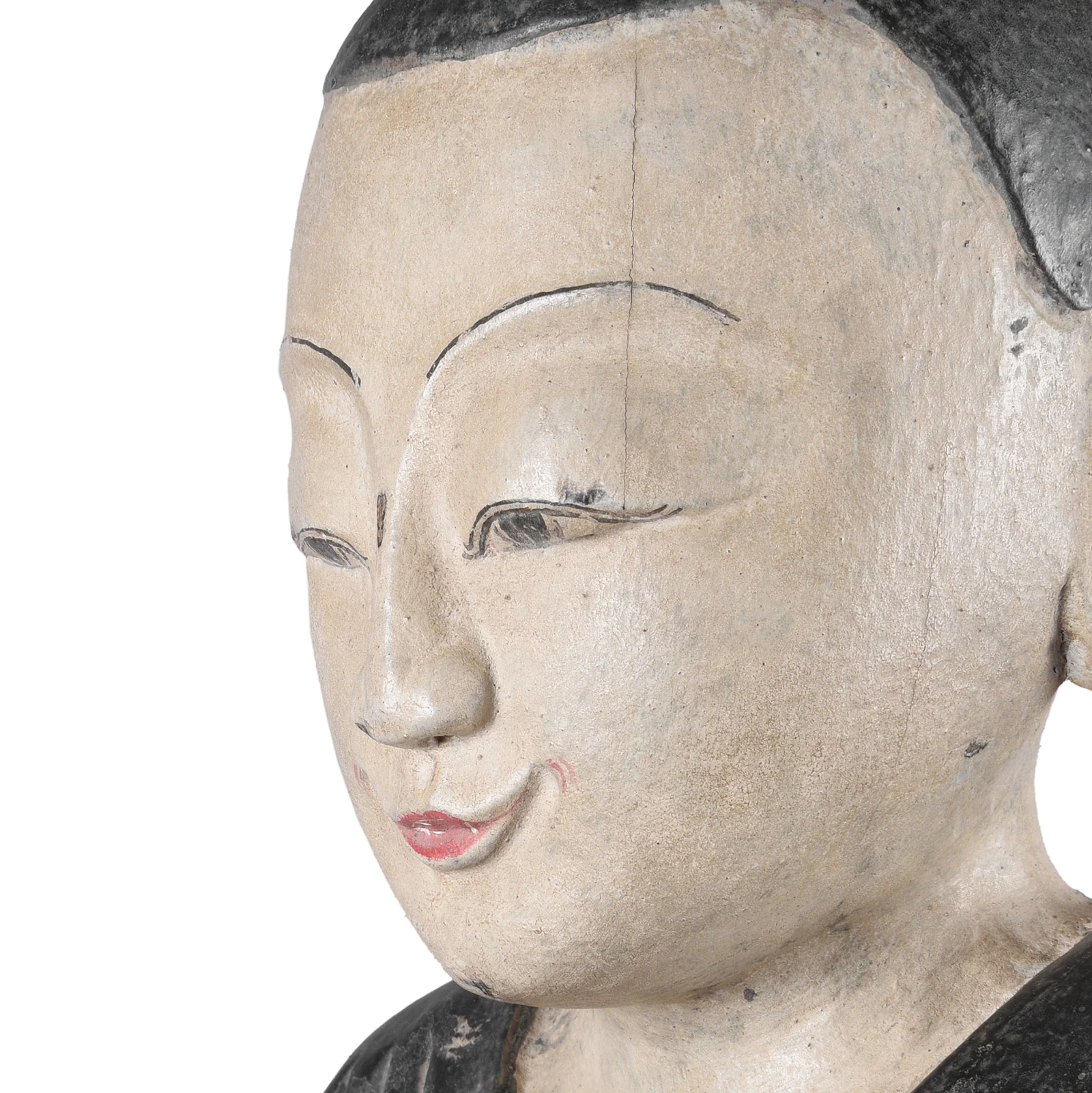 Pair Of Vintage Carved Burmese Monks - Ca 1970's - Image 9