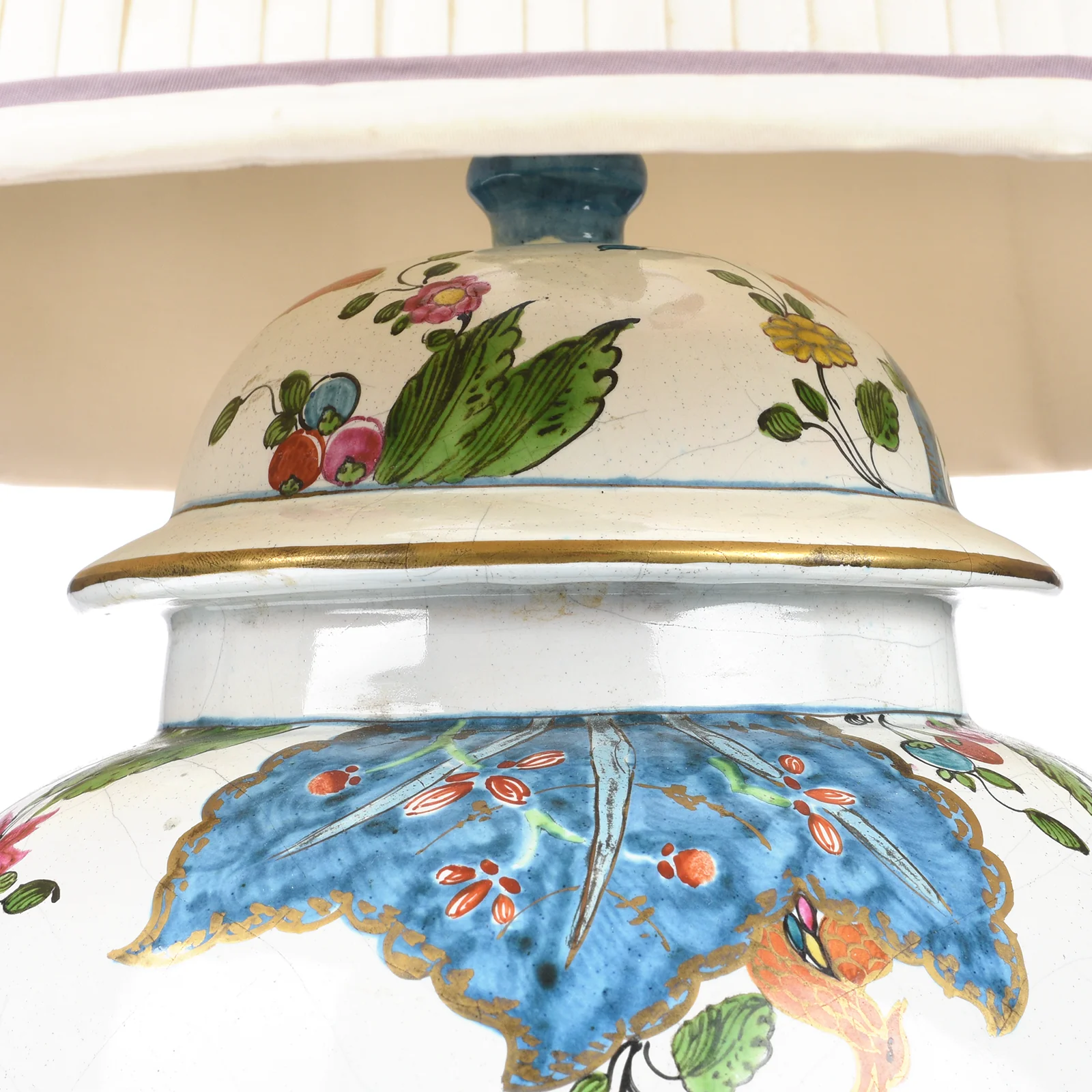 Vintage Temple Jar Lamp With Shade - Image 8