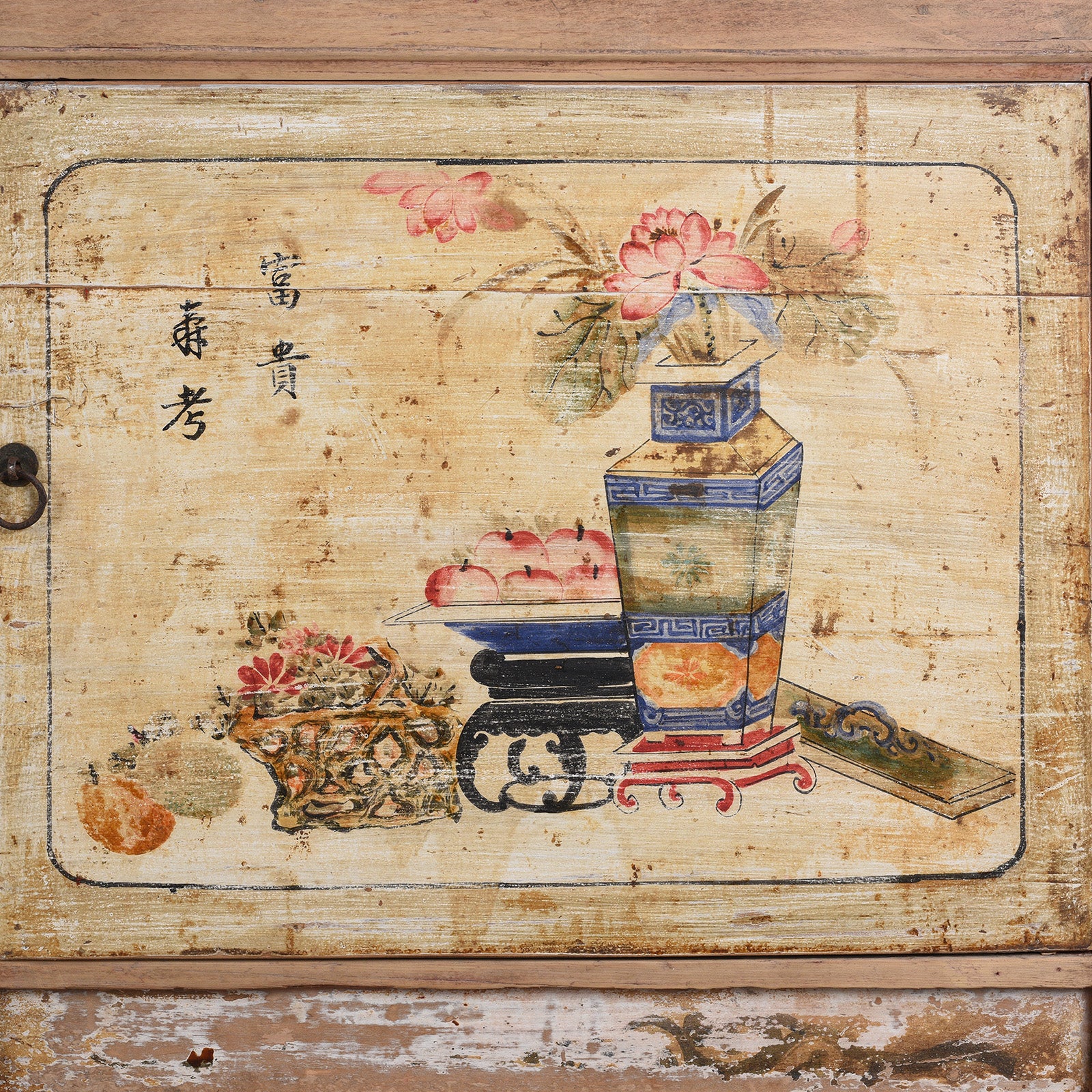 Pale Painted Sideboard From Shanxi - 19th Century - Image 3