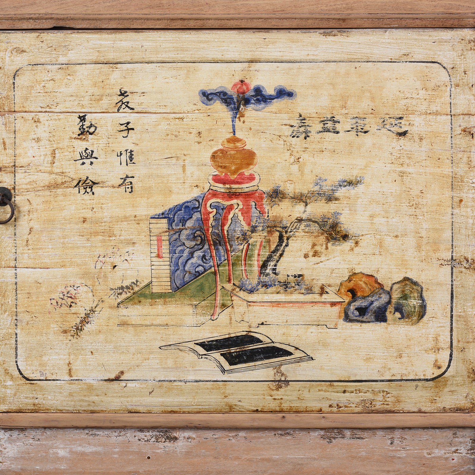 Pale Painted Sideboard From Shanxi - 19th Century - Image 8
