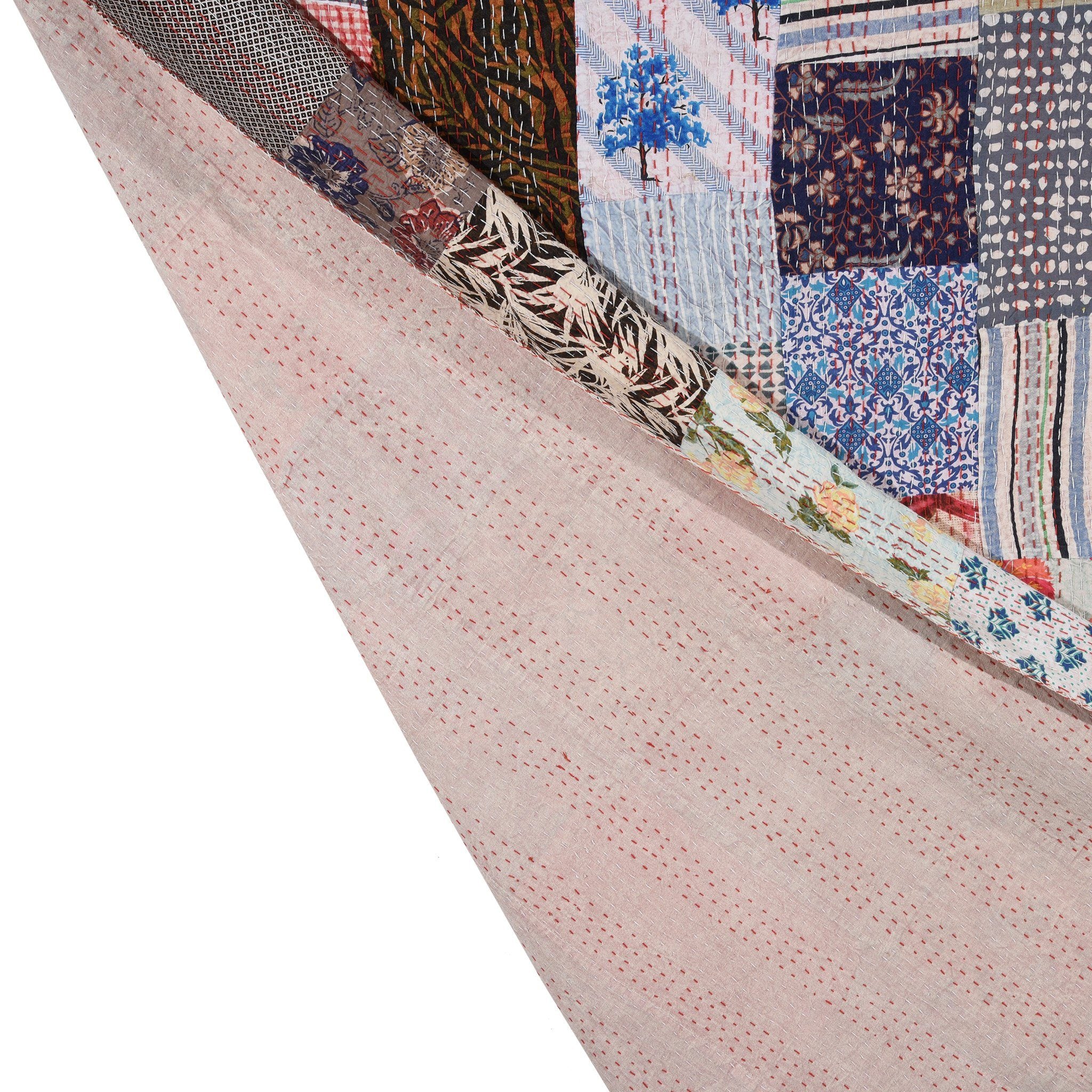 Patchwork Bengali Bedspread Throw (King) - Image 3