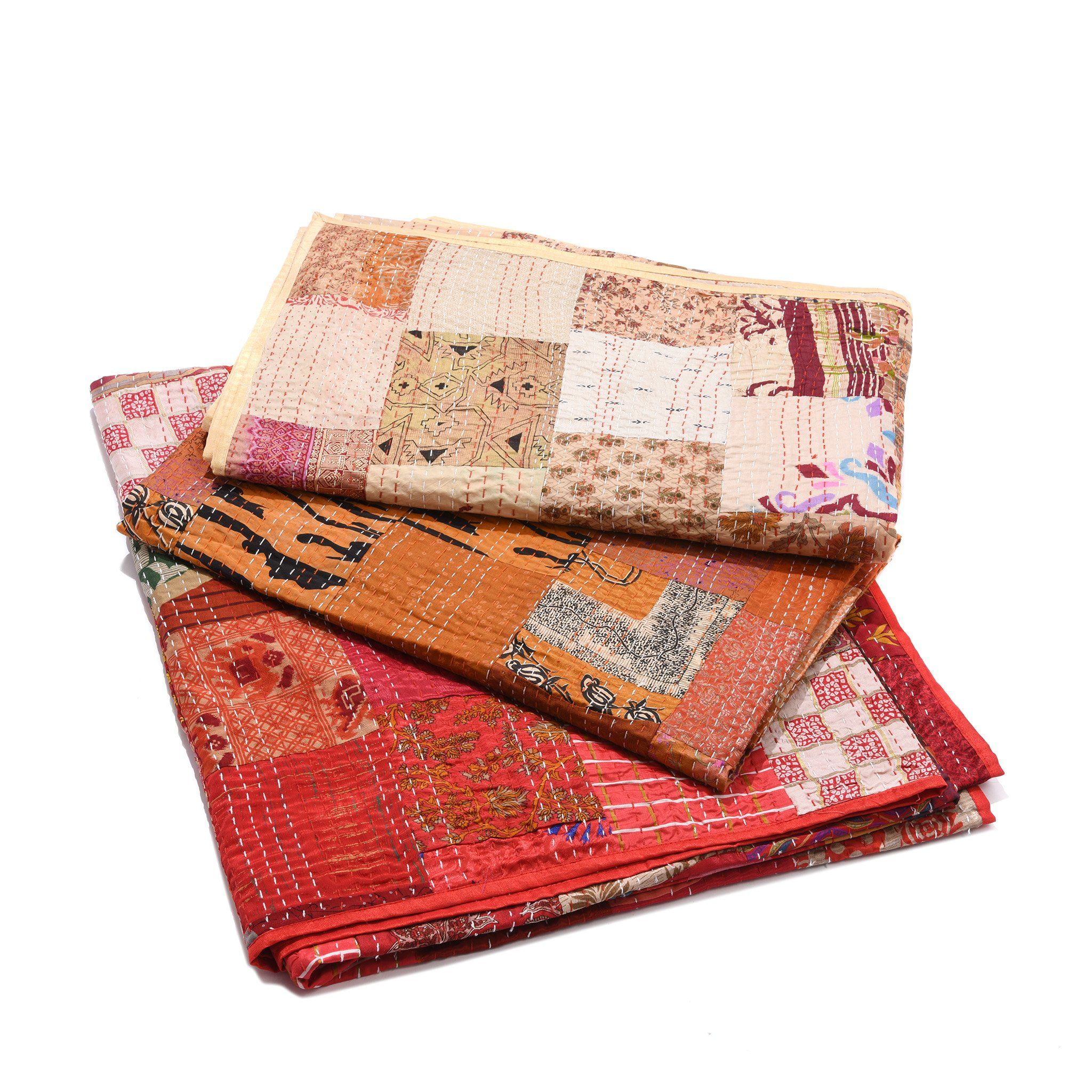 Patola Sari Bedspread Throw (King) - Image 3