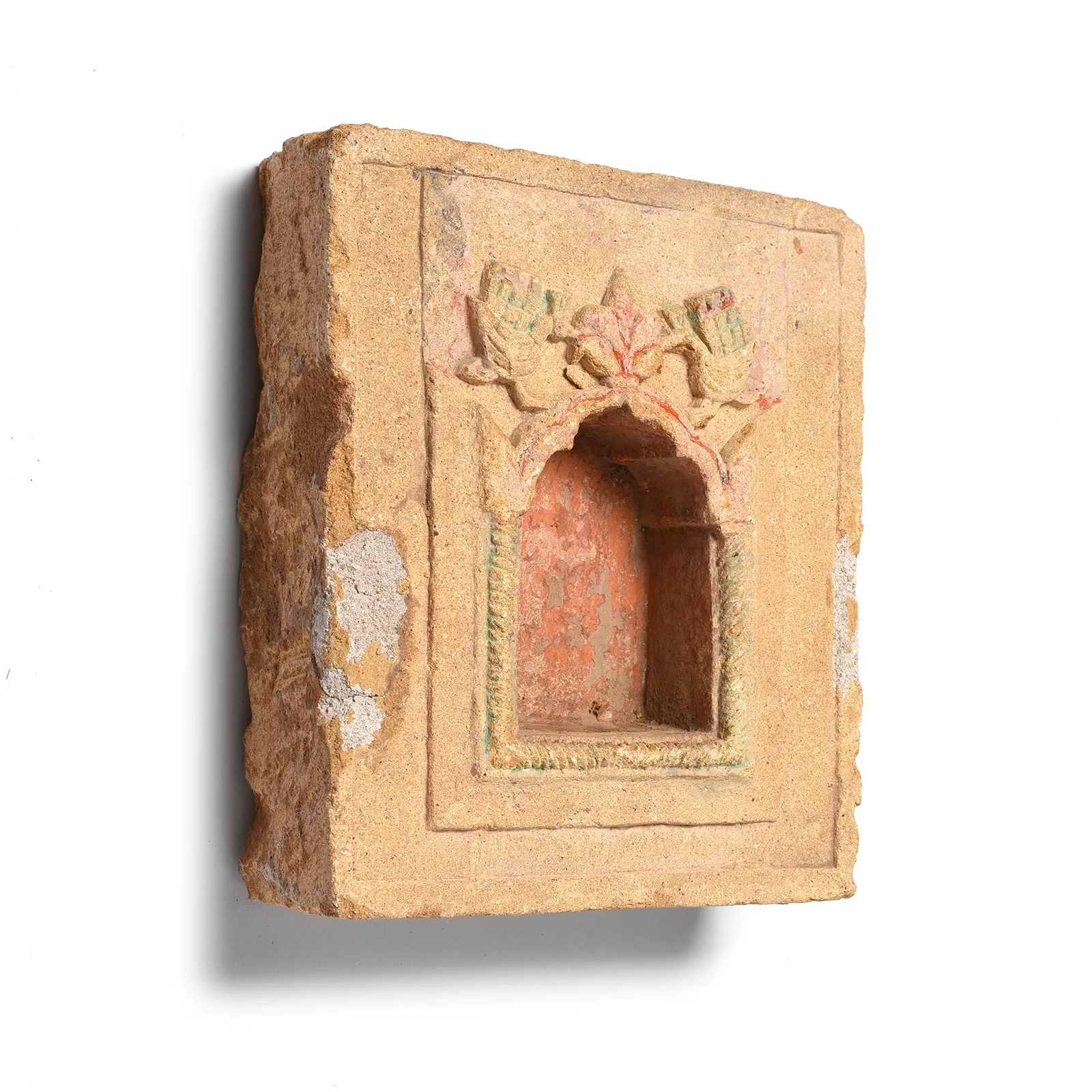 Carved Stone Lamp Niche From Rajasthan - 18thC - Image 3