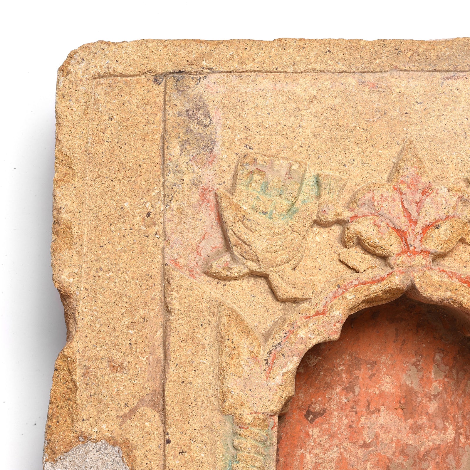 Carved Stone Lamp Niche From Rajasthan - 18thC - Image 4