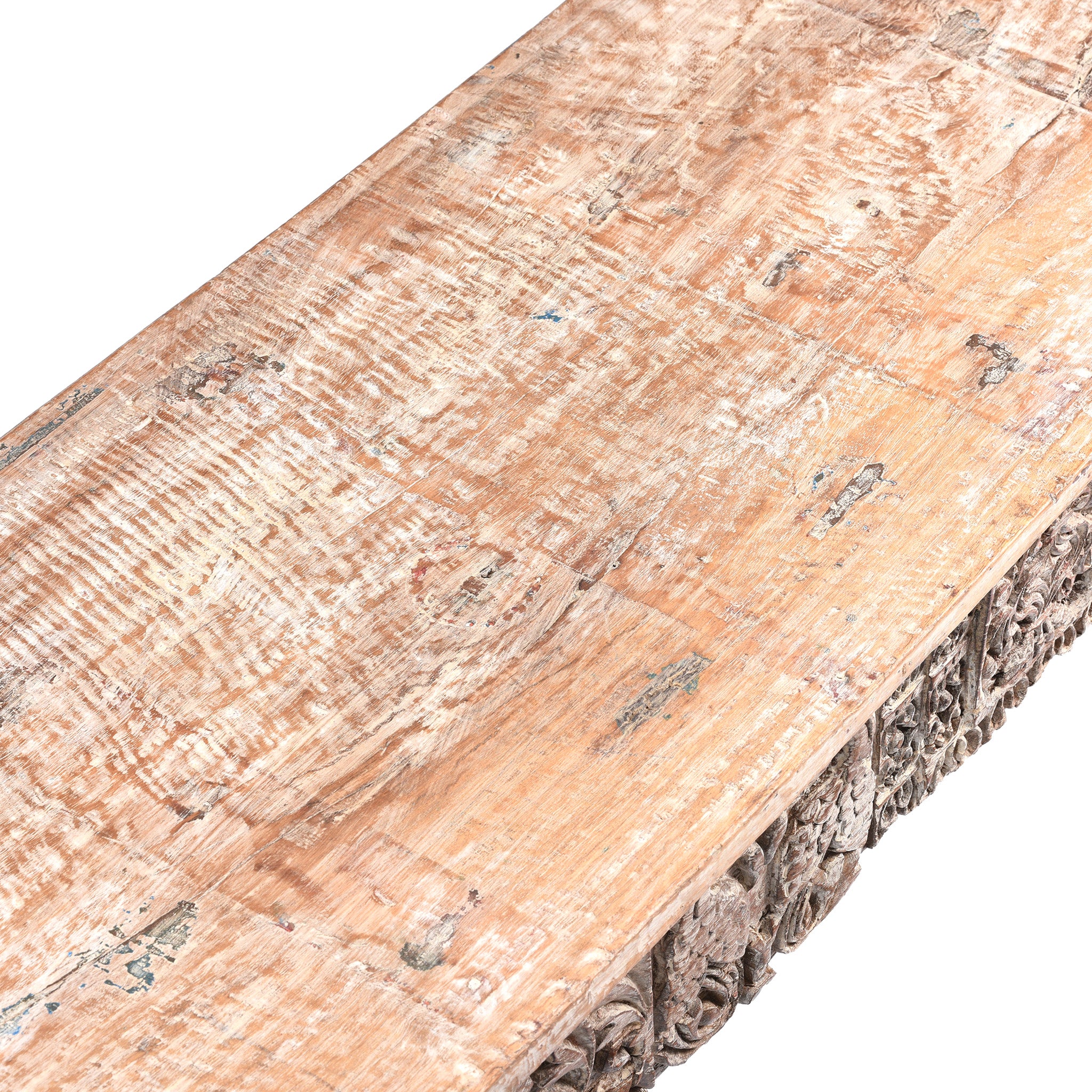 Carved Indian Reclaimed Wood Console Table - Image 6