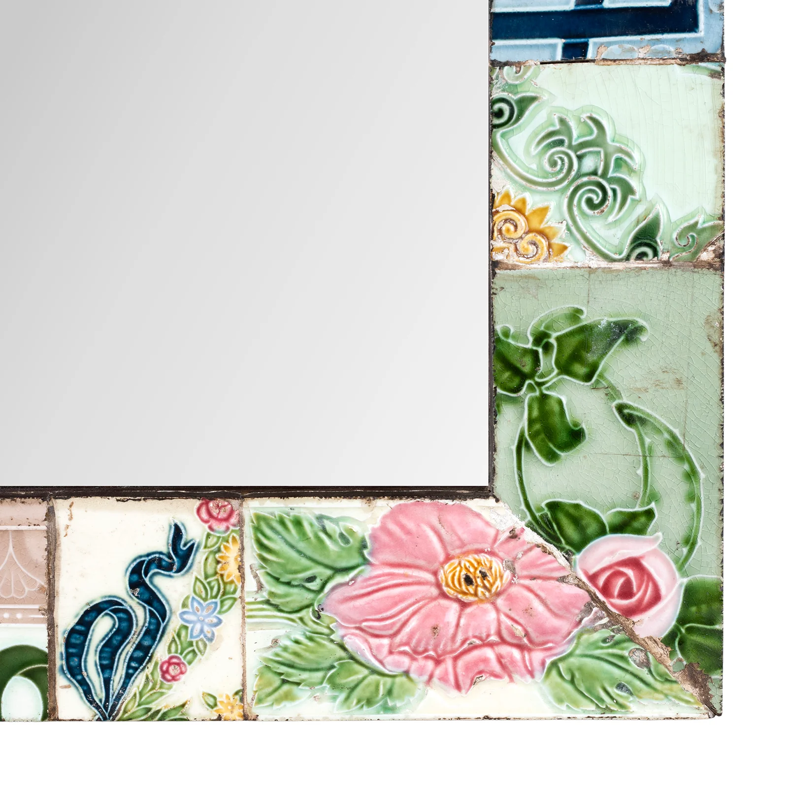 Peranakan Ceramic Tile Mirror - Square - Image 2