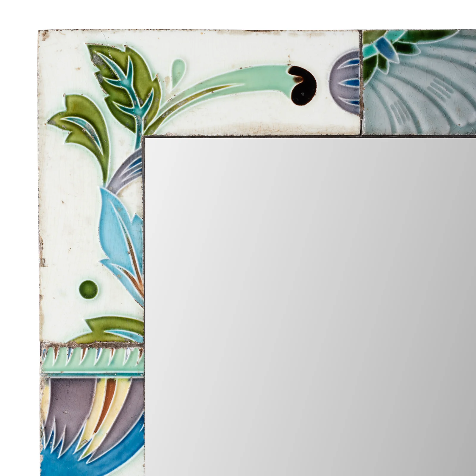 Art Deco Mirror Made From Old Peranakan Ceramic Tiles - Image 3