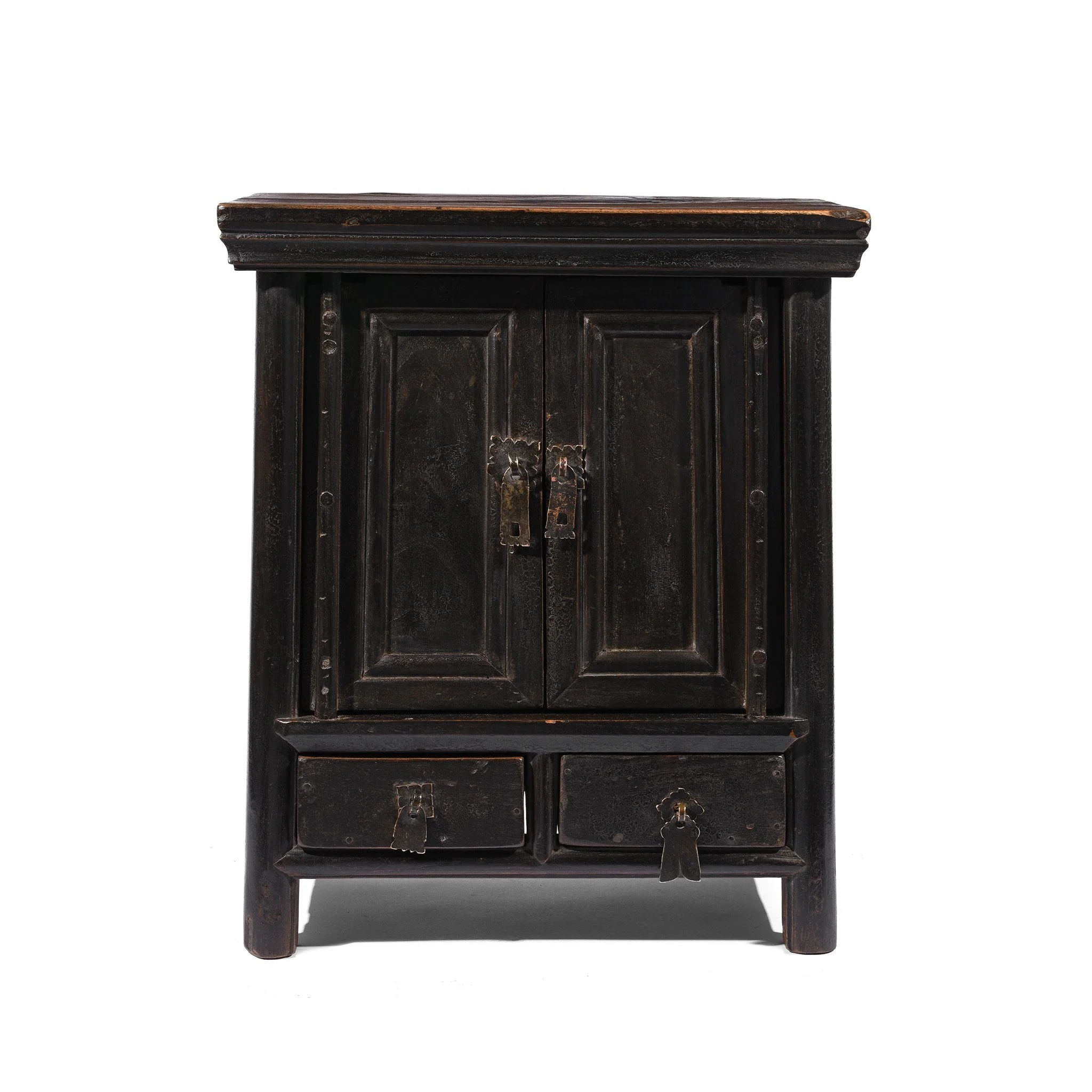 Persimmon Side Cabinet From Shanxi - 19thC