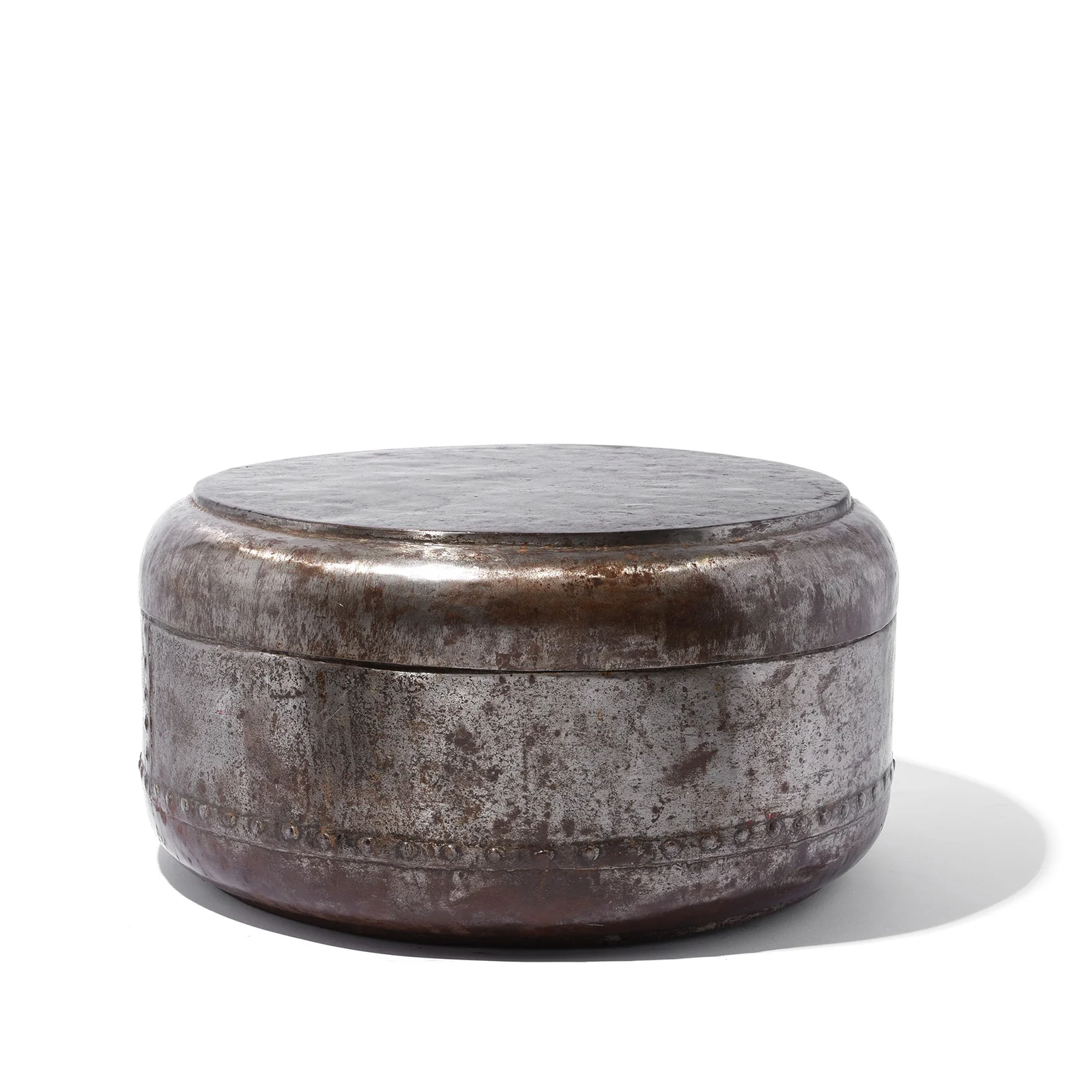 Polished Metal Round Indian Keepsake Box