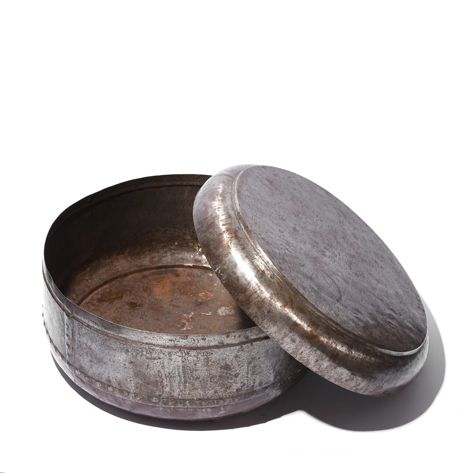 Polished Metal Round Indian Keepsake Box - Image 2