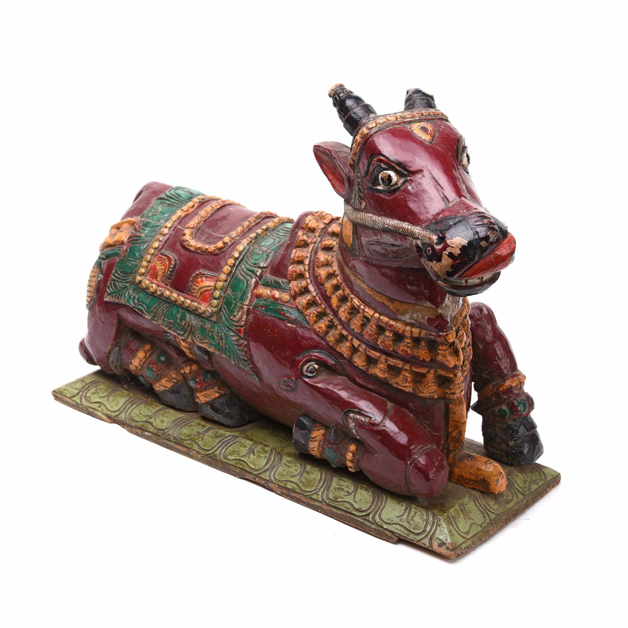 Painted Nandi Bull From Tamil Nadu - Ca 1920