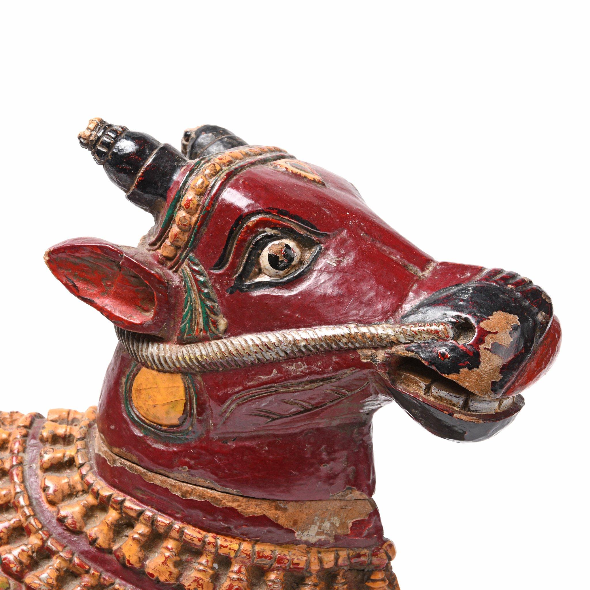 Painted Nandi Bull From Tamil Nadu - Ca 1920 - Image 2