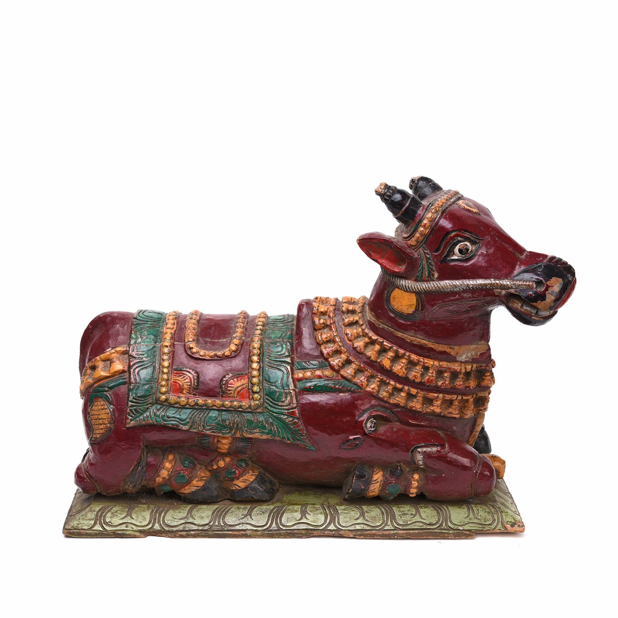 Painted Nandi Bull From Tamil Nadu - Ca 1920 - Image 4
