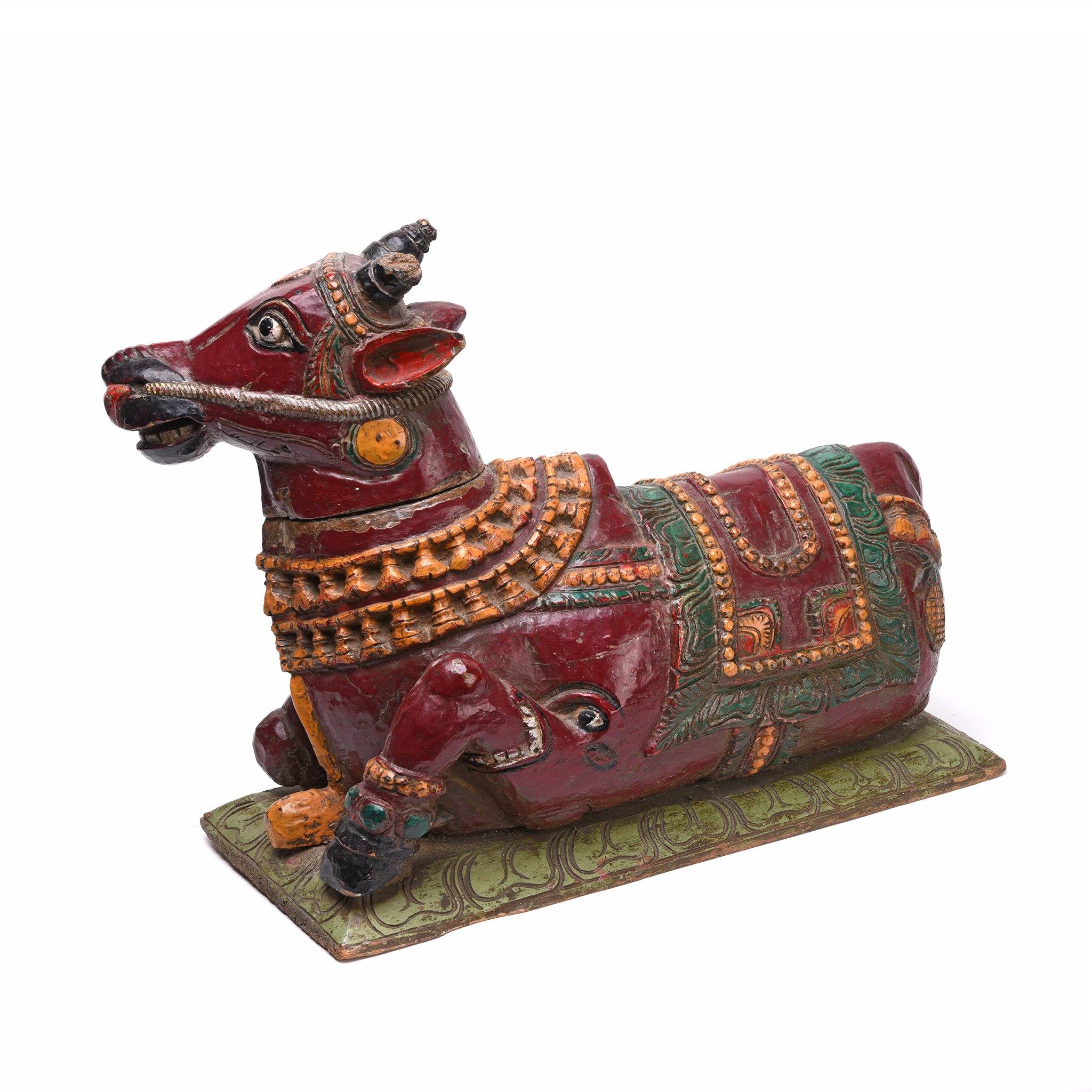 Painted Nandi Bull From Tamil Nadu - Ca 1920 - Image 5
