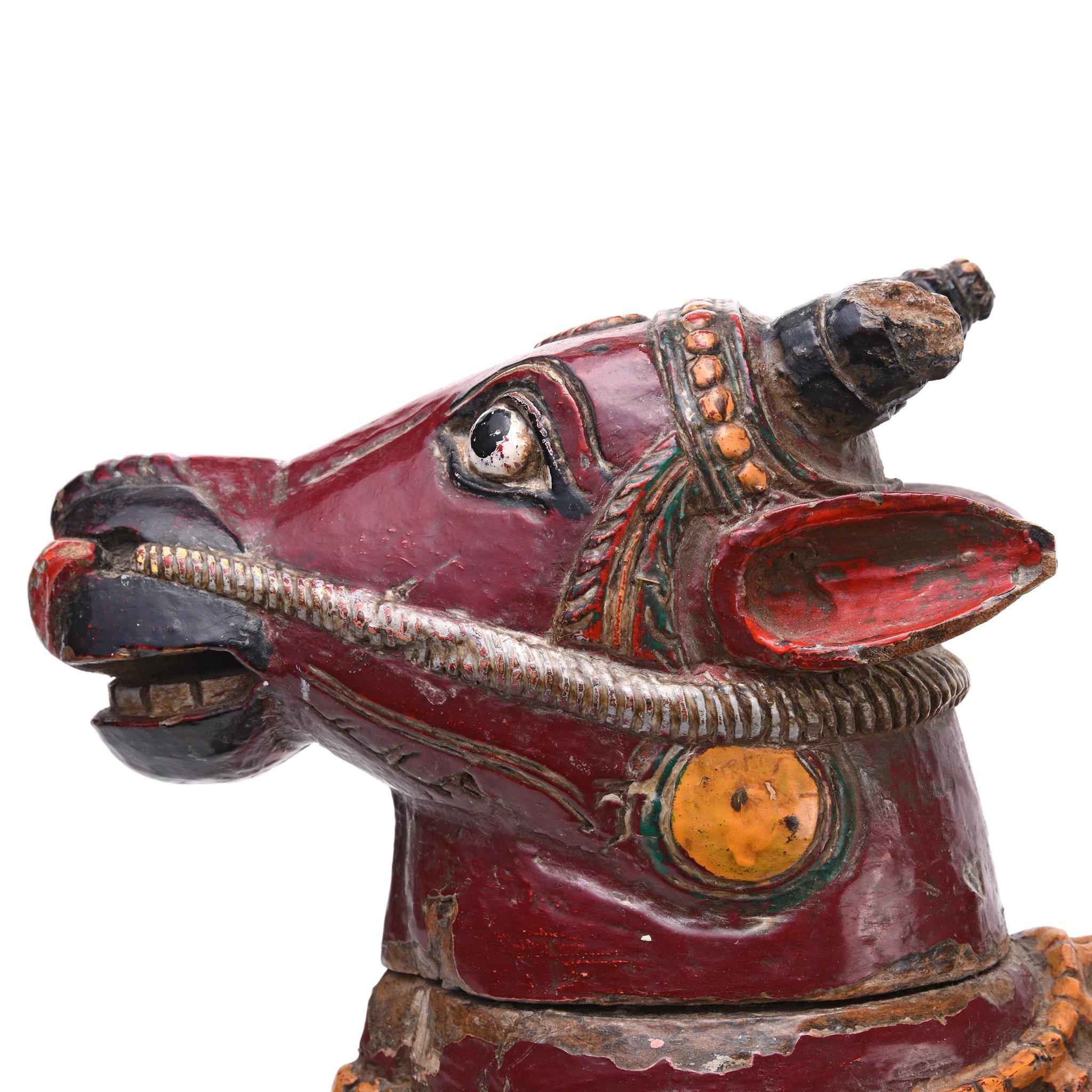 Painted Nandi Bull From Tamil Nadu - Ca 1920 - Image 7