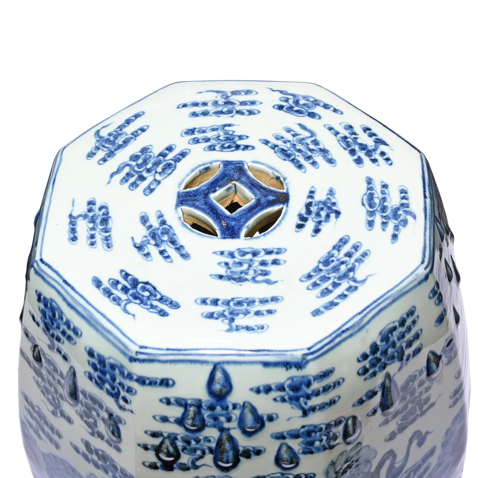 Blue & White Porcelain Stool- Kylin Design - Image 3