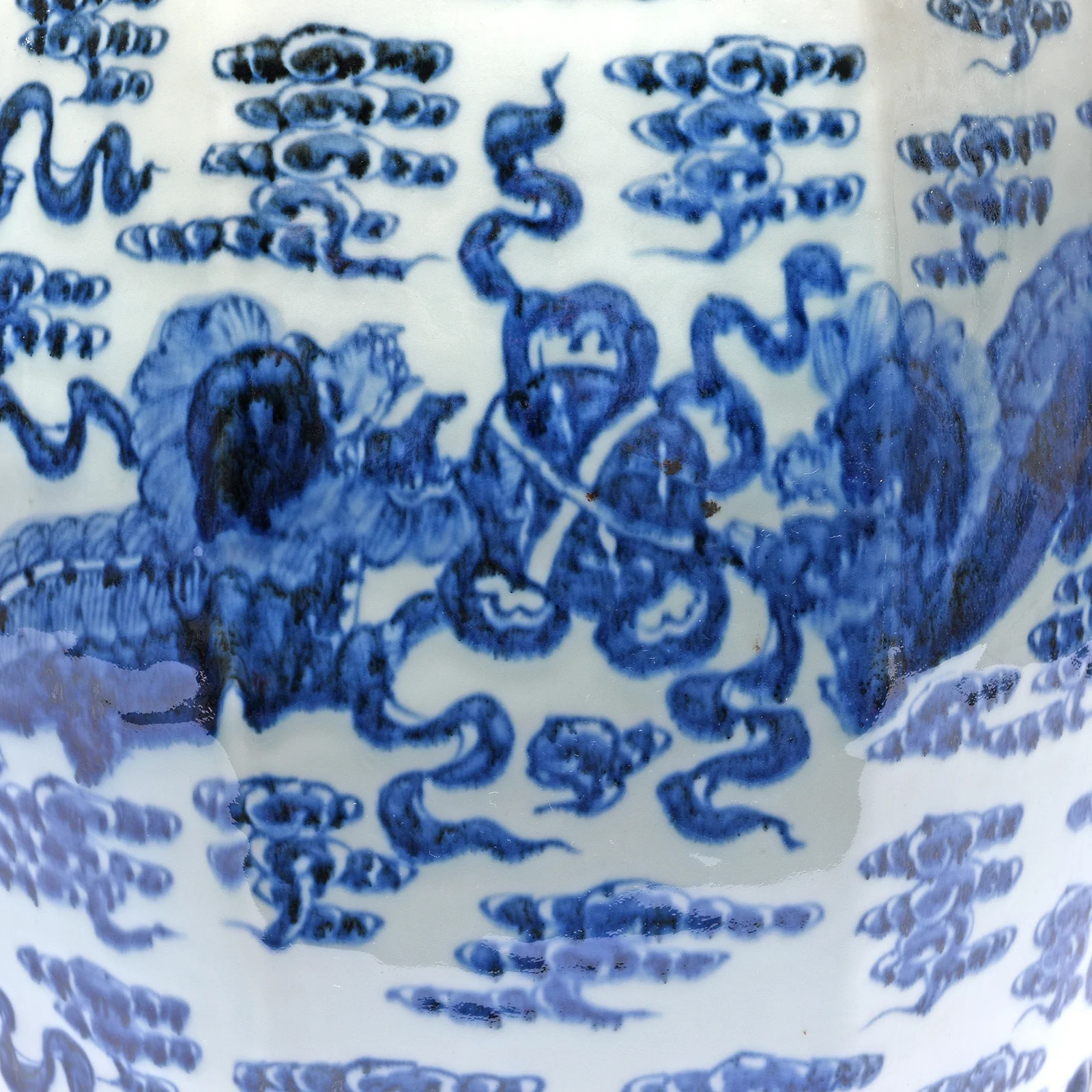 Blue & White Porcelain Stool- Kylin Design - Image 4