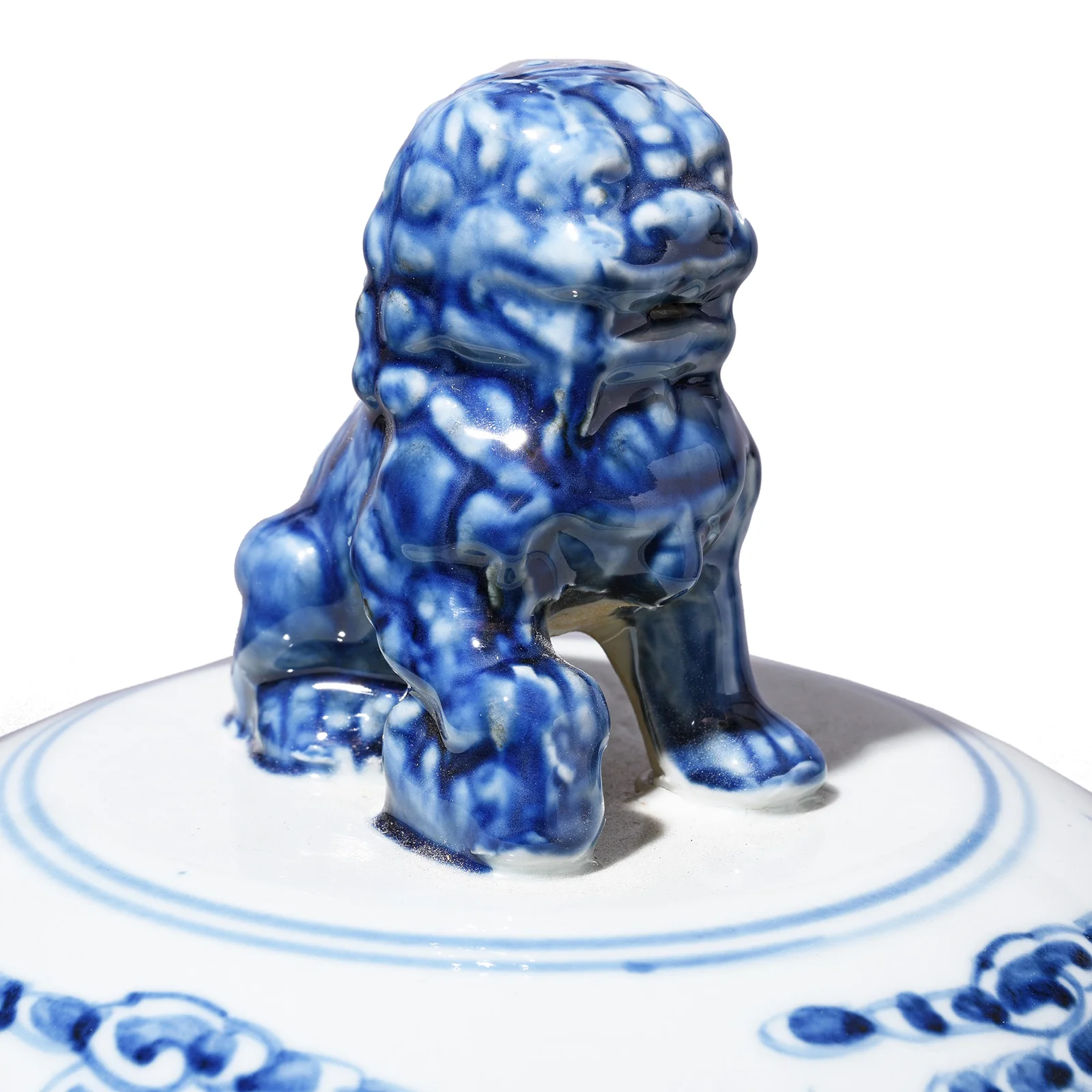 Blue & White Dragon Temple Jar - Image 10
