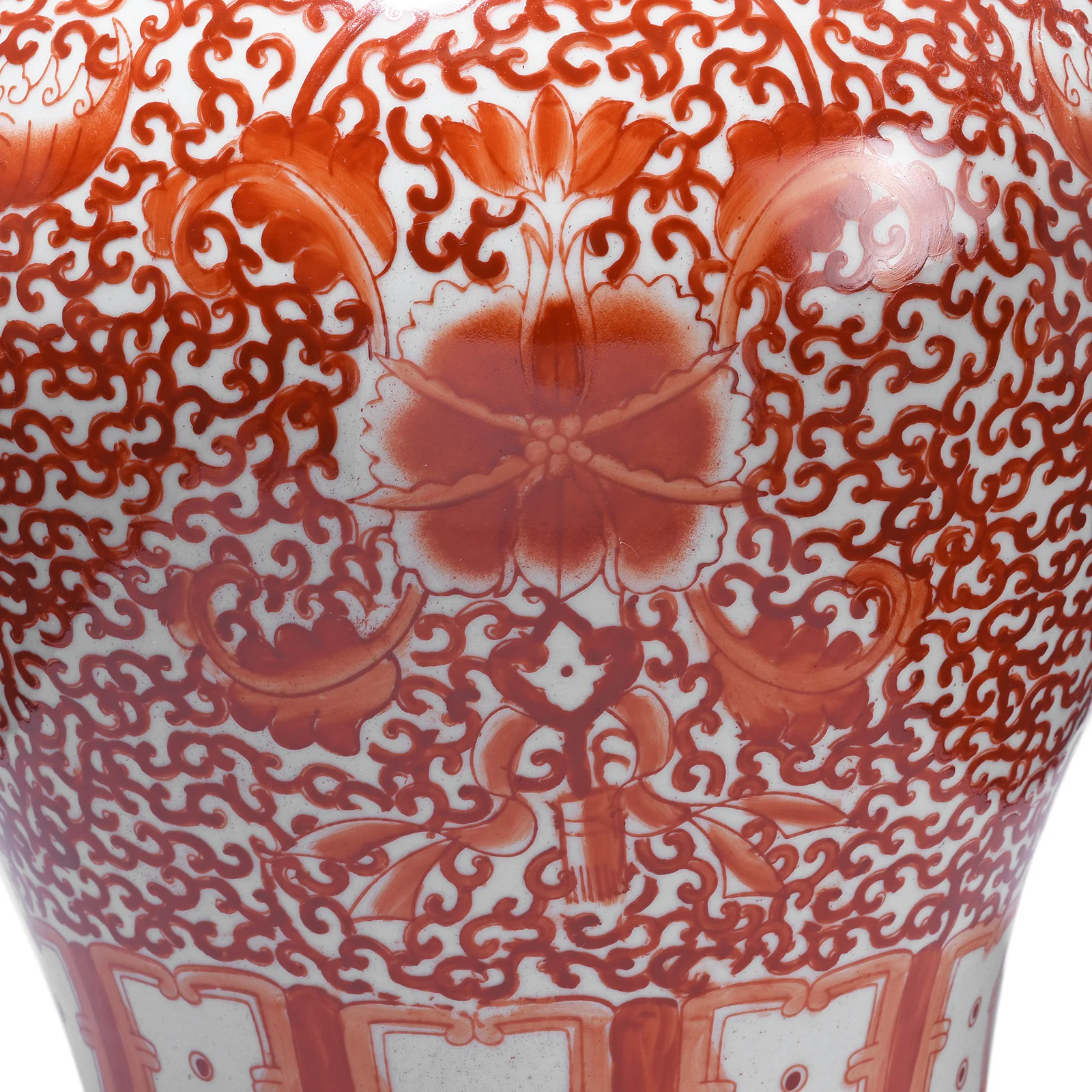 Porcelain Temple Jar -  Kangxi Orange Design - Image 5