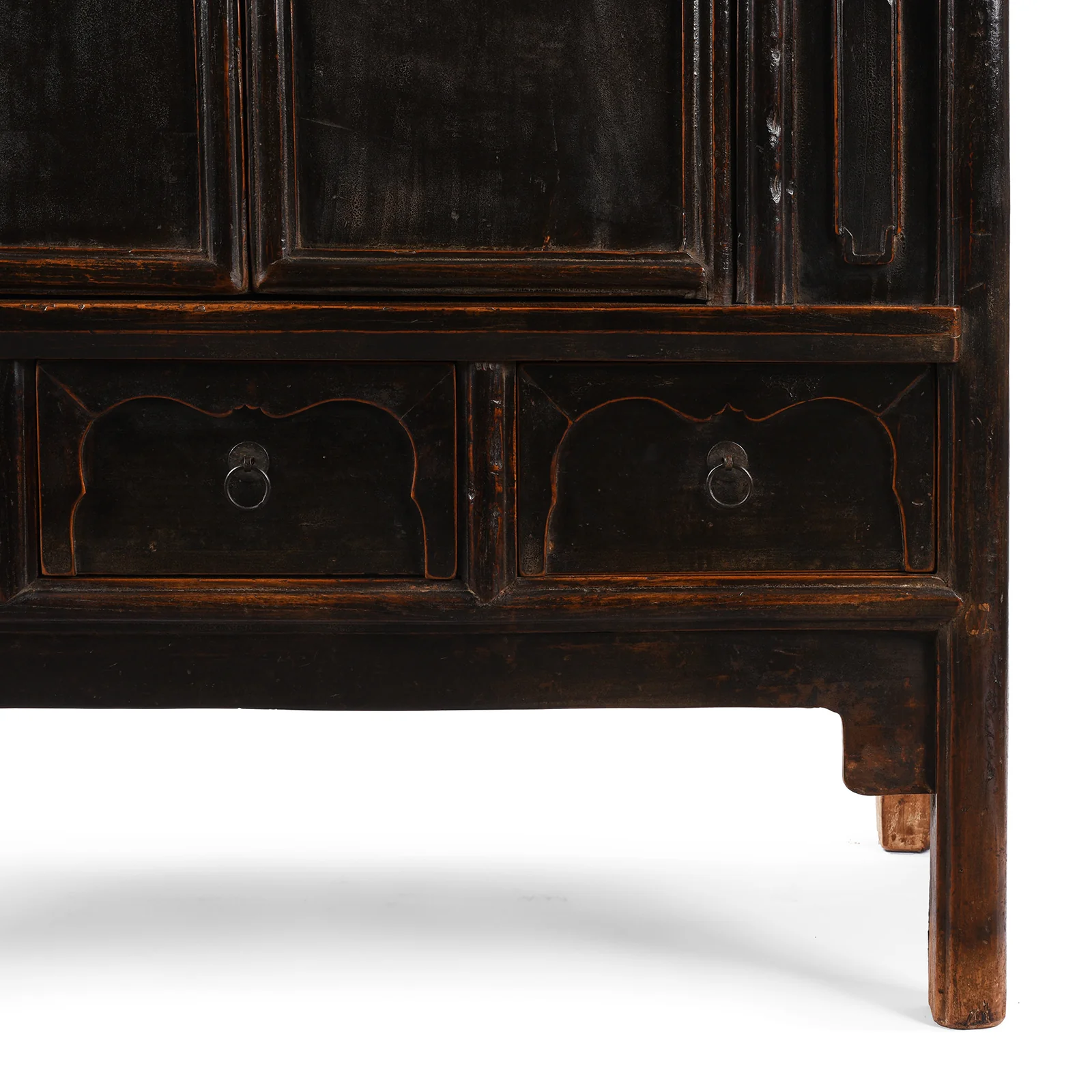 Provincial Black Lacquer Cabinet From Shanxi - 19th Century - Image 6