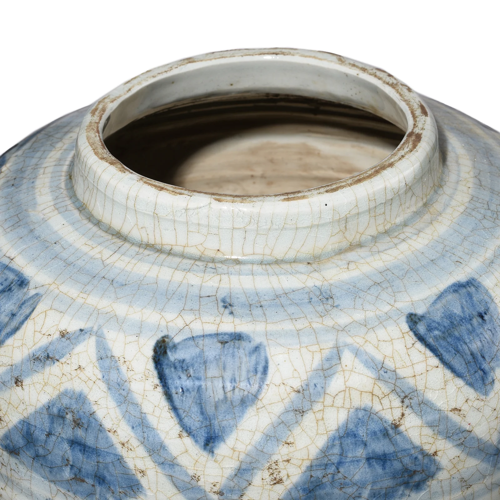 Provincial Late Ming Style Blue & White Porcelain Vase - Image 2