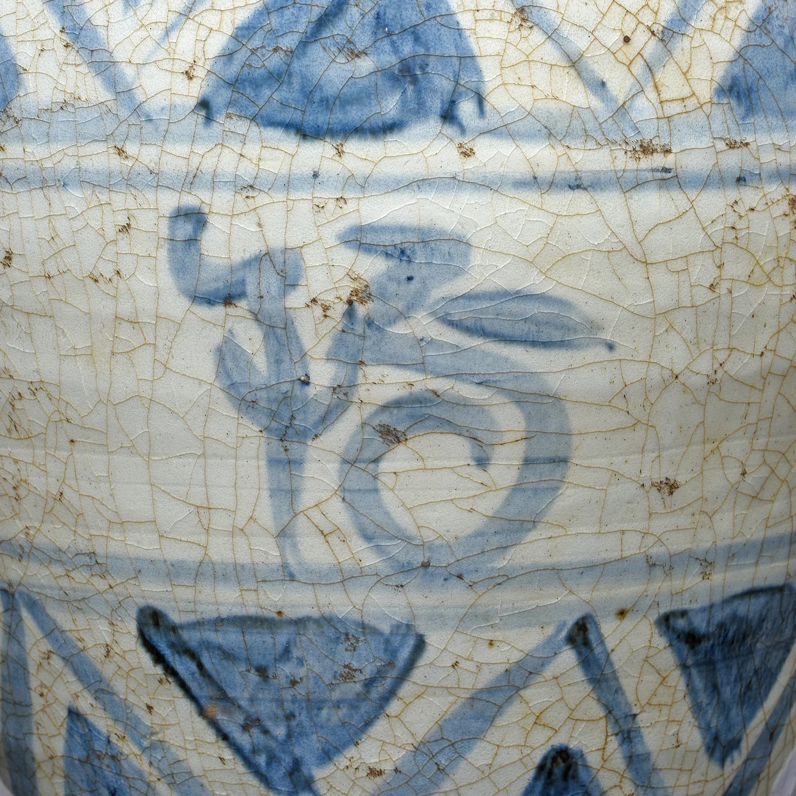 Provincial Late Ming Style Blue & White Porcelain Vase - Image 4