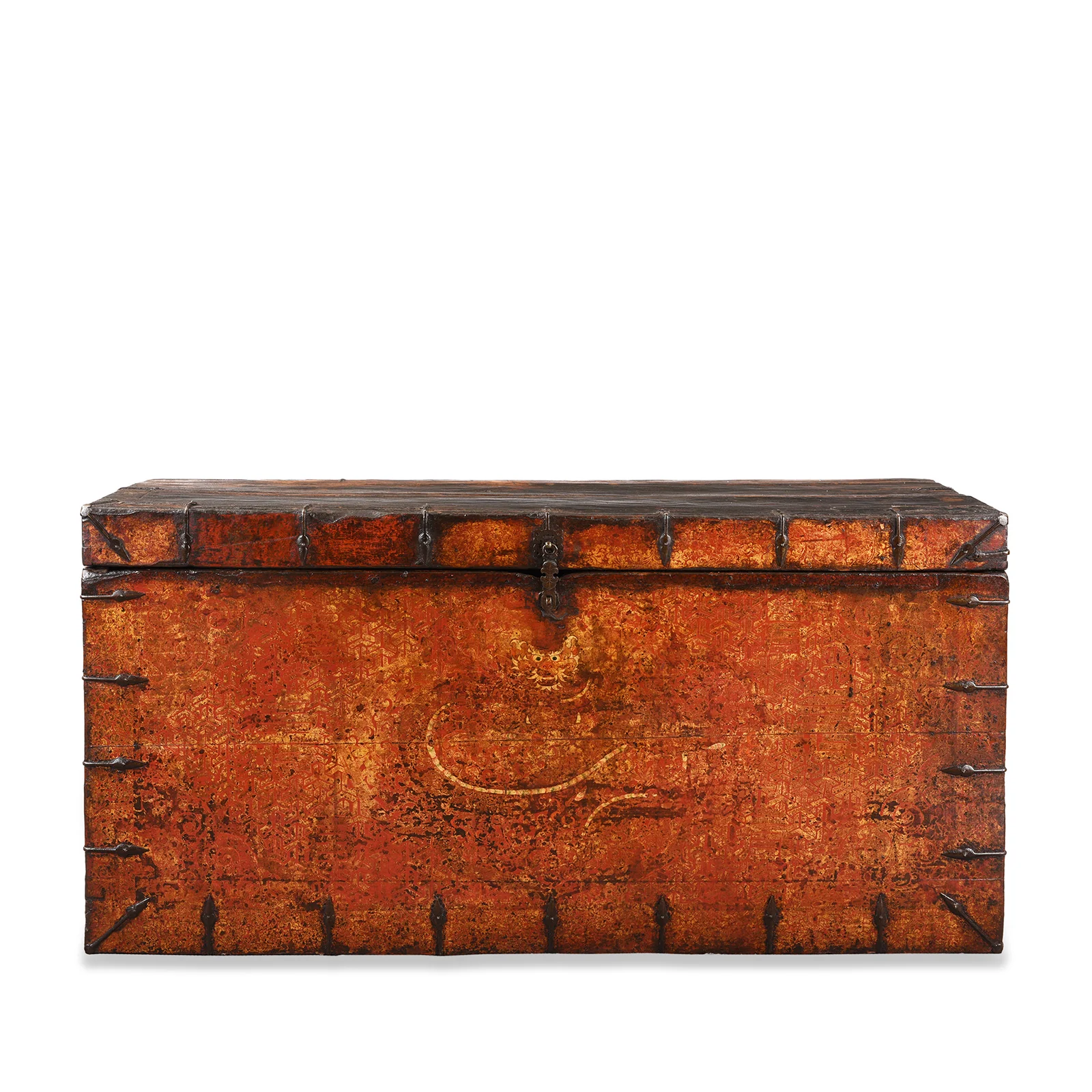 Painted Tibetan Dragon Storage Chest - 18th Century - Image 4