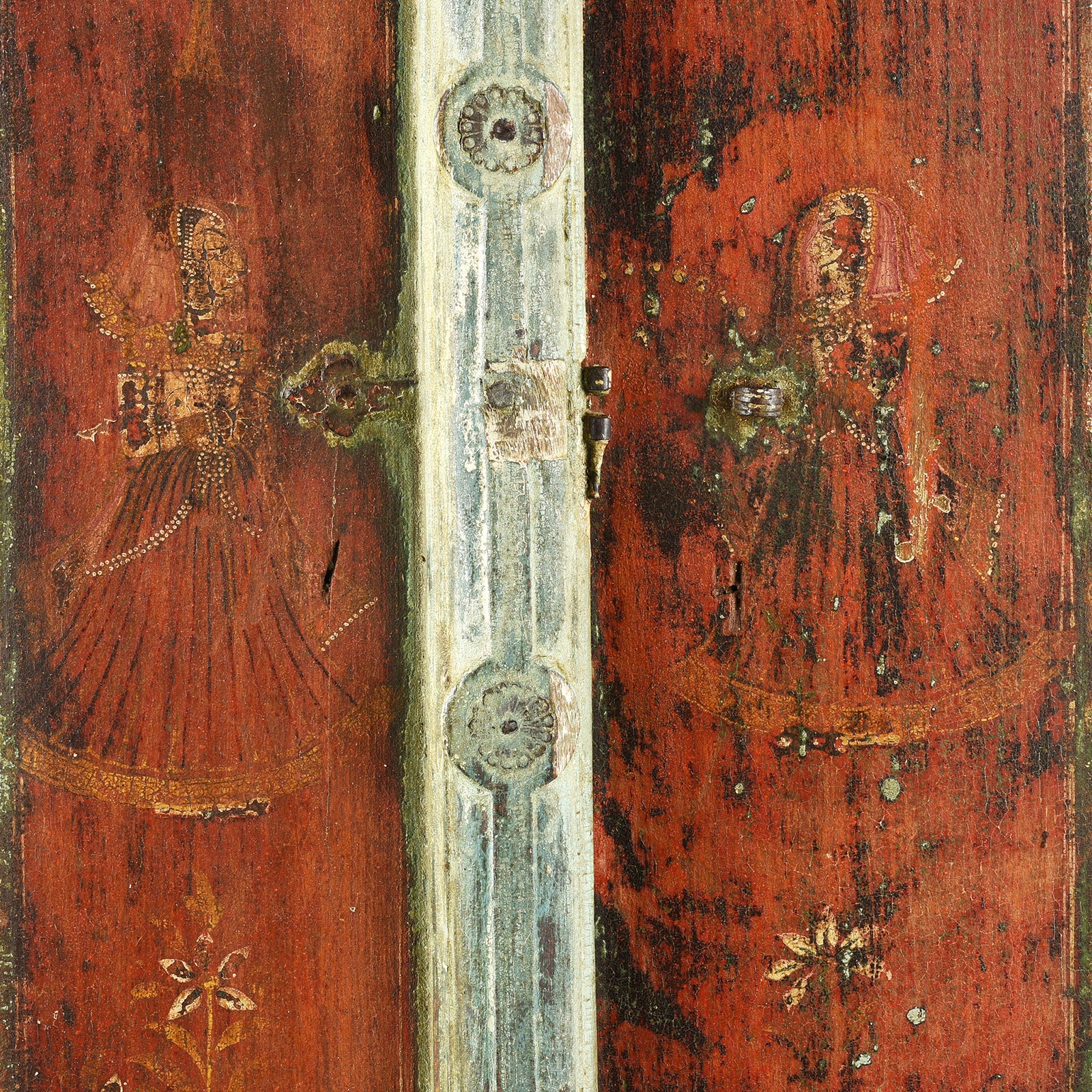 Painted Window Shutter From Rajasthan - 19th Century - Image 3