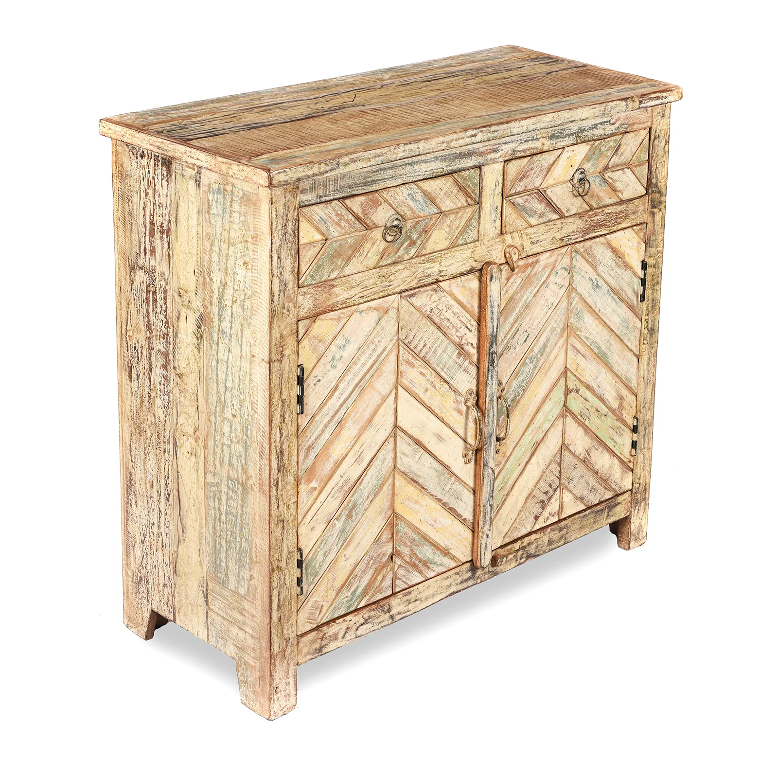 2 Door Indian Parquet Side Cabinet - Image 3