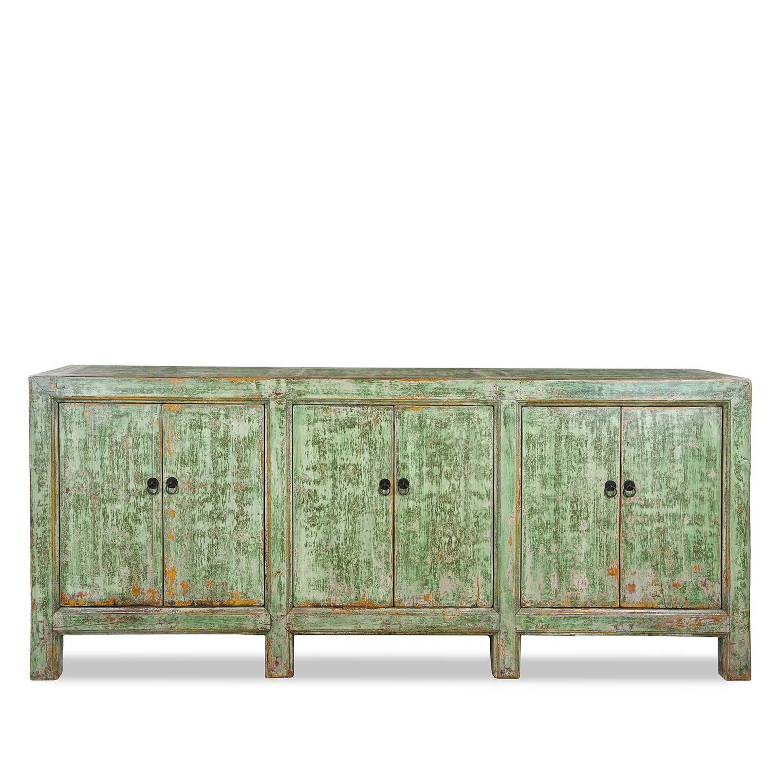 Green 6 Door Sideboard Made From Reclaimed Wood