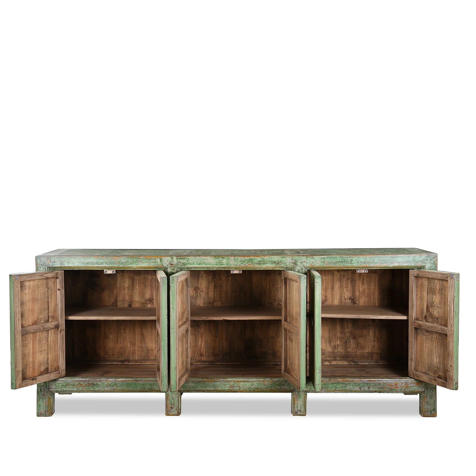 Green 6 Door Sideboard Made From Reclaimed Wood - Image 2