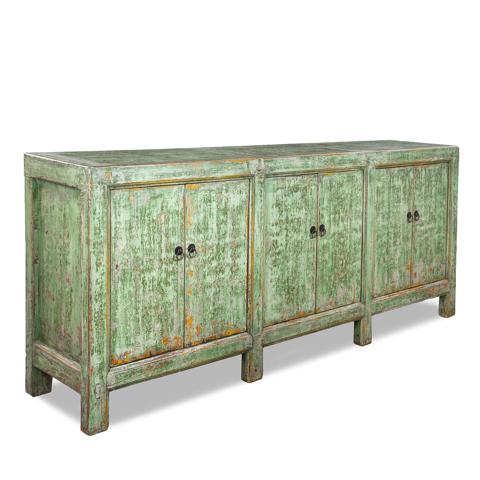 Green 6 Door Sideboard Made From Reclaimed Wood - Image 5
