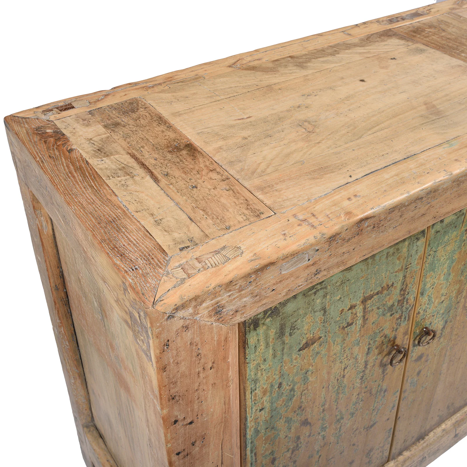 Reclaimed 6 Door Mongolian Bleached Sideboard - Image 4