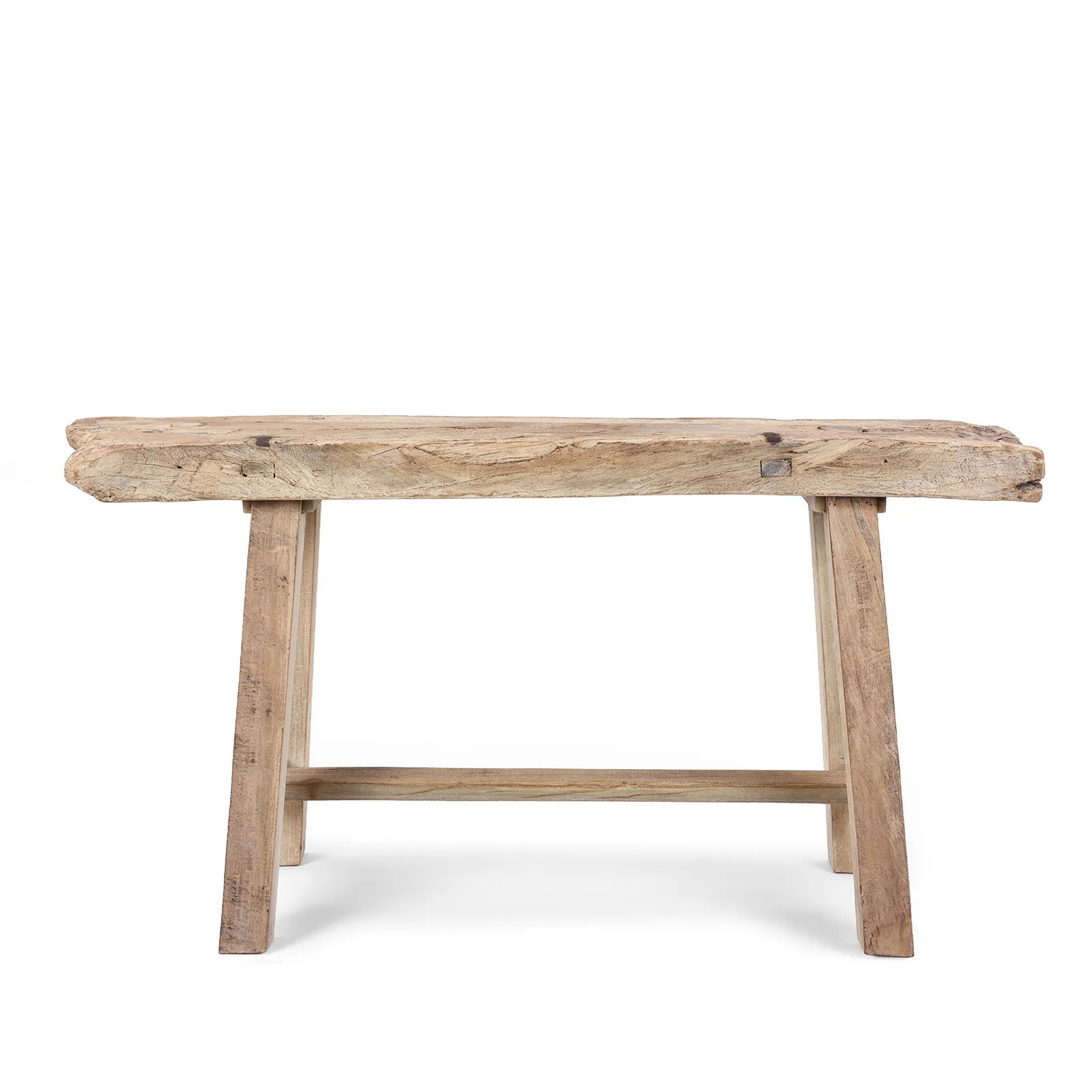 Reclaimed Bleached Wood Pedestal Table from India - Image 3