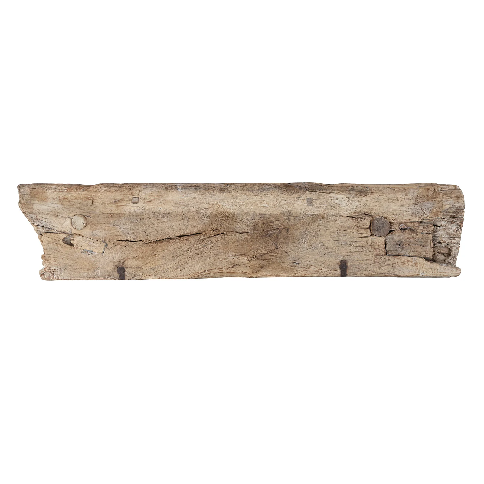 Reclaimed Bleached Wood Pedestal Table from India - Image 6
