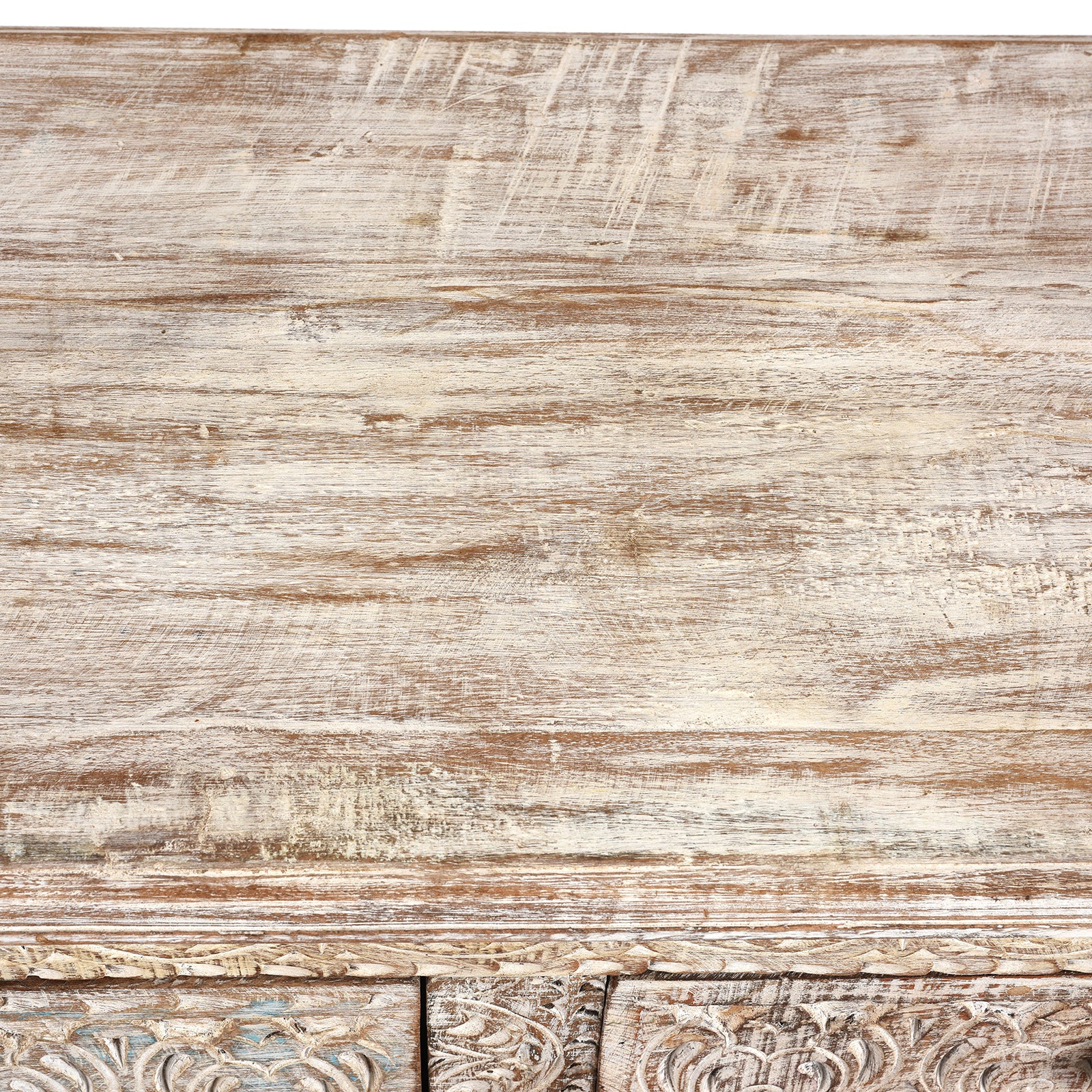 Reclaimed Teak Console Table With Drawers - Image 8