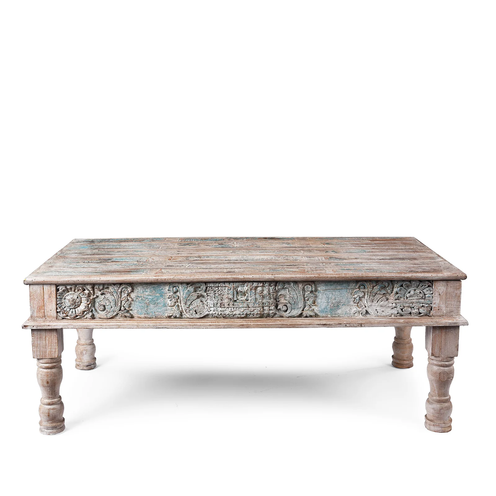 Indian Takhat Coffee Table Made From Reclaimed Teakwood - Image 3